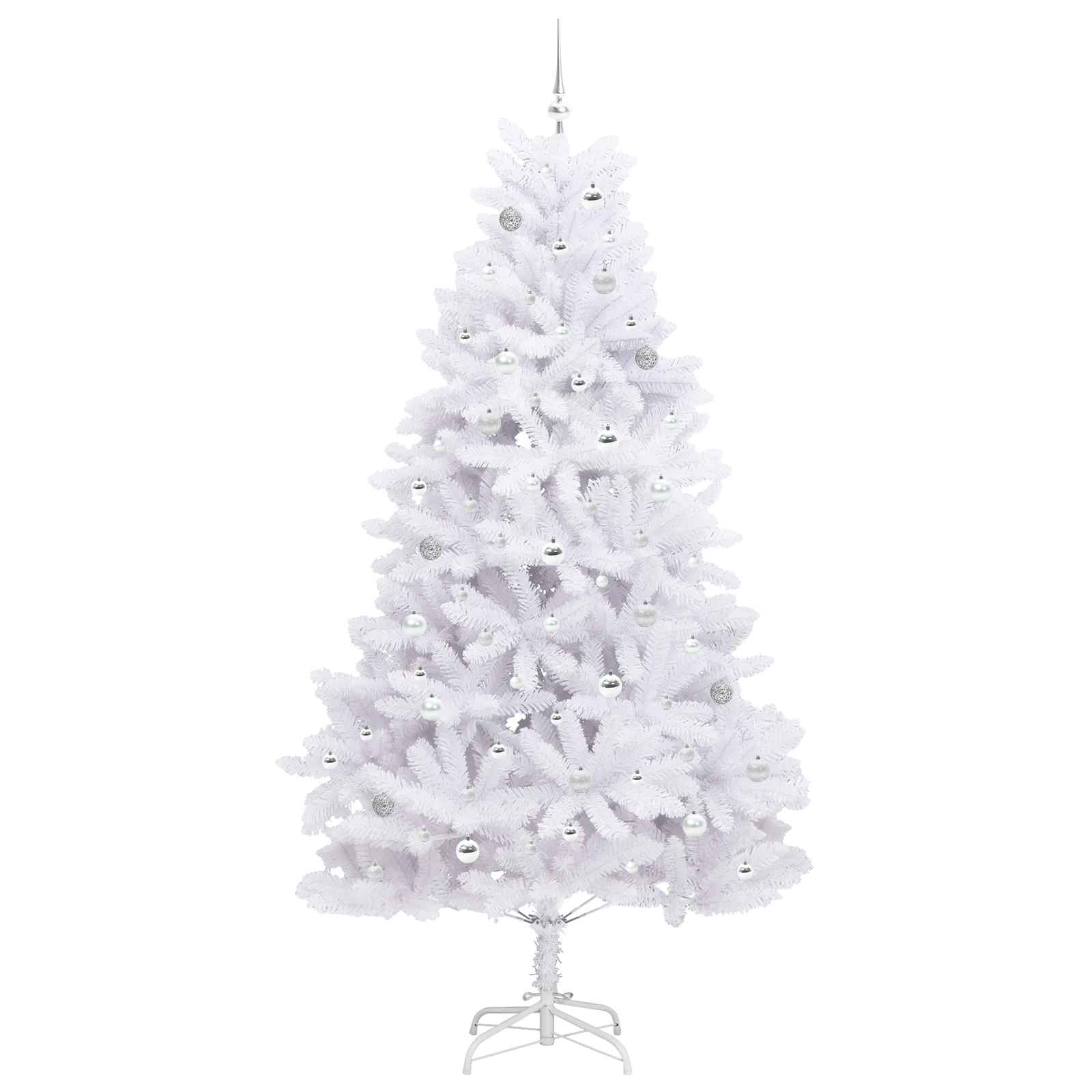 Umjetno božićno drvce s nogom Bijelo 240 cm PVC i čelik