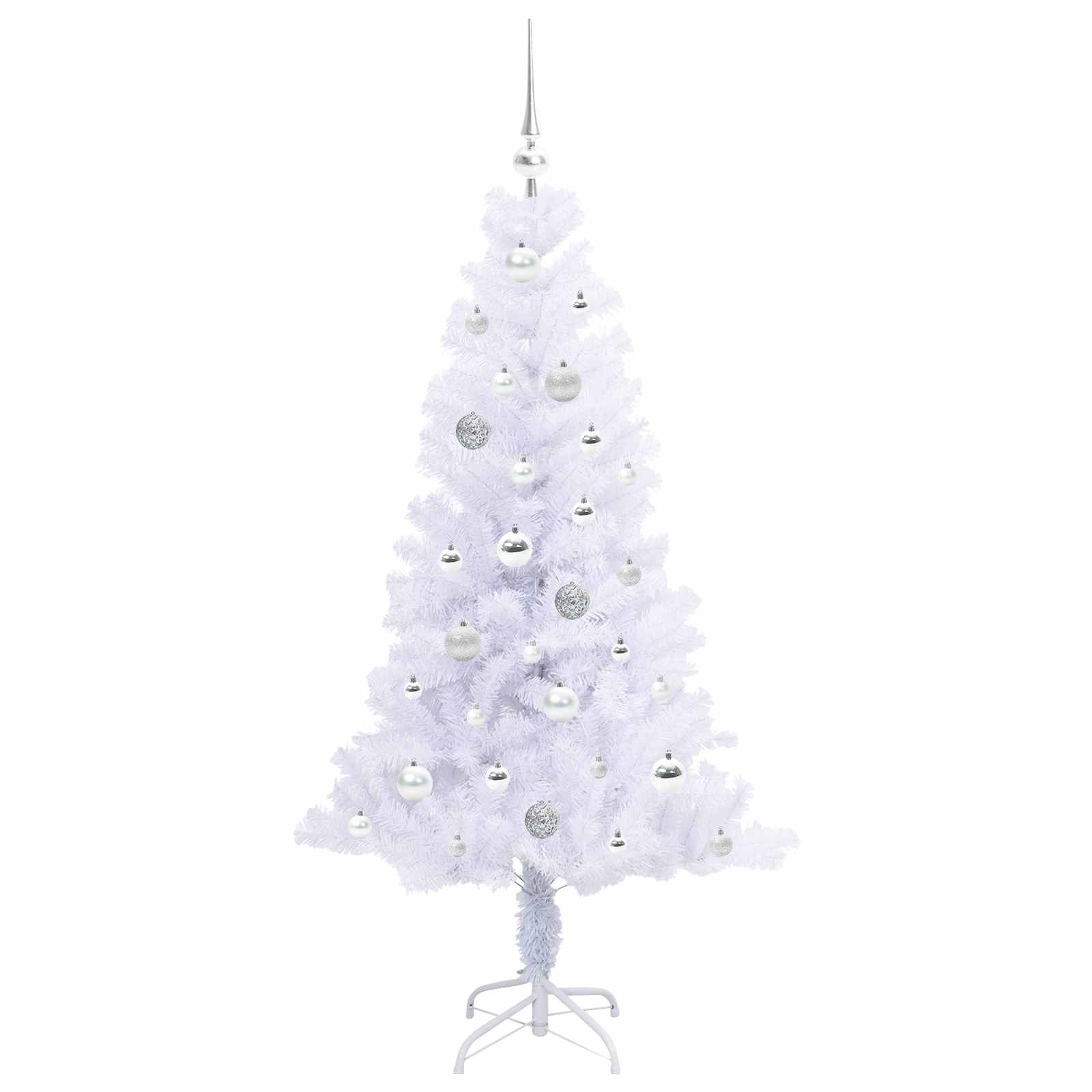 Umjetno božićno drvce s stalakom Bijelo 150 cm PVC i čelik