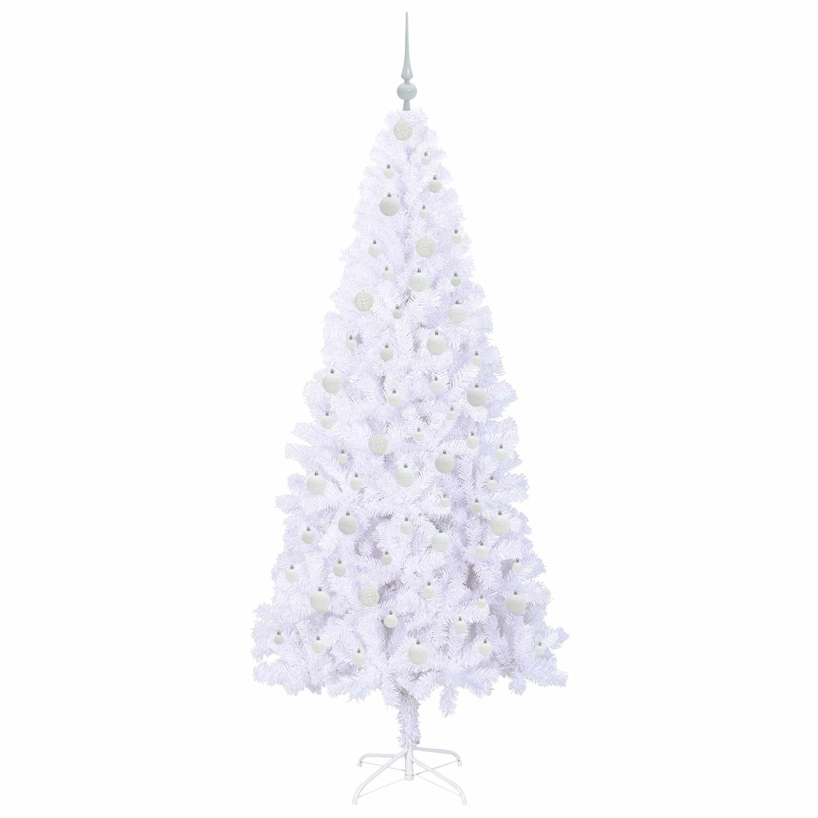 Umjetno božićno drvce s stalakom Bijelo 210 cm PVC i čelik