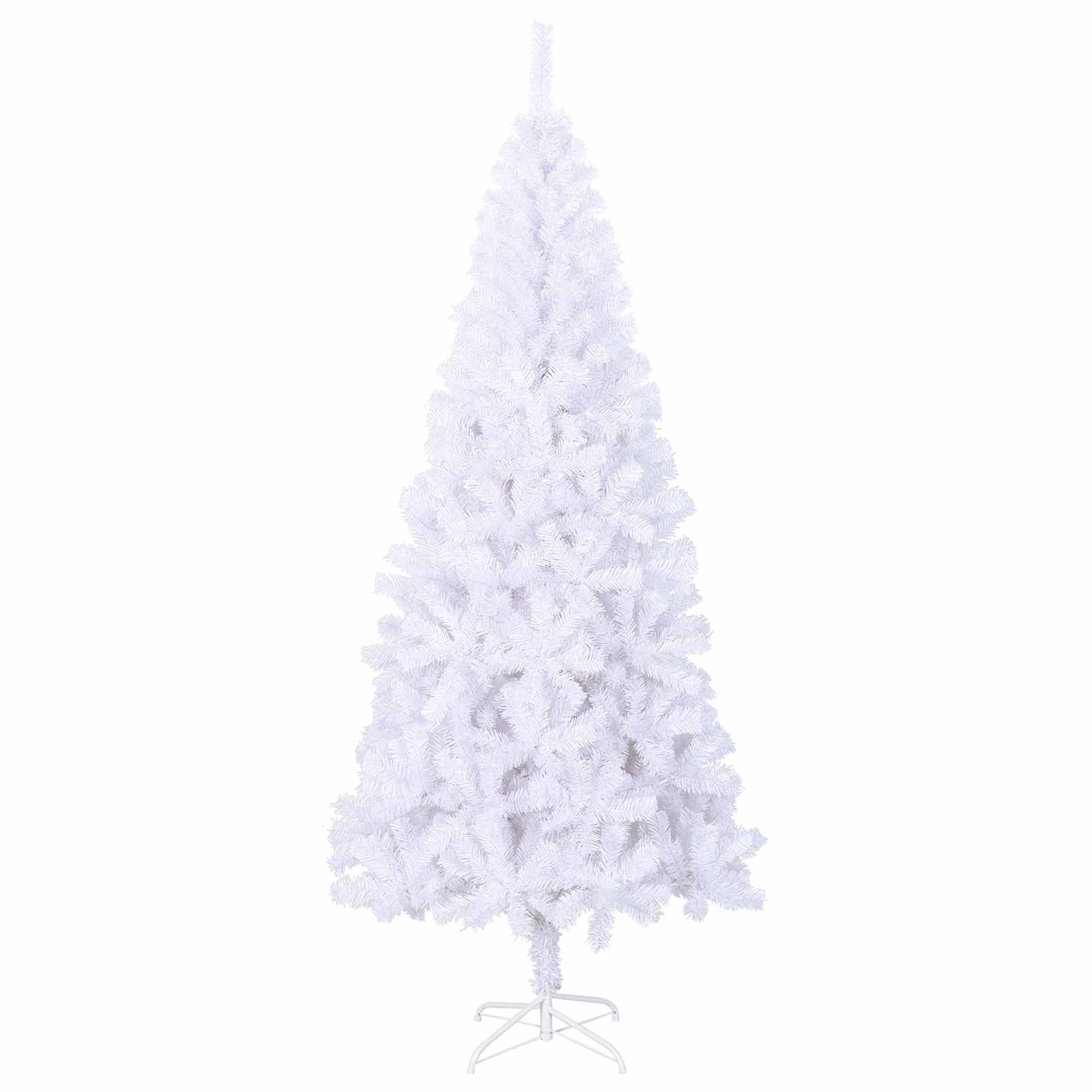 Umjetno božićno drvce s stalakom Bijelo 210 cm PVC i čelik