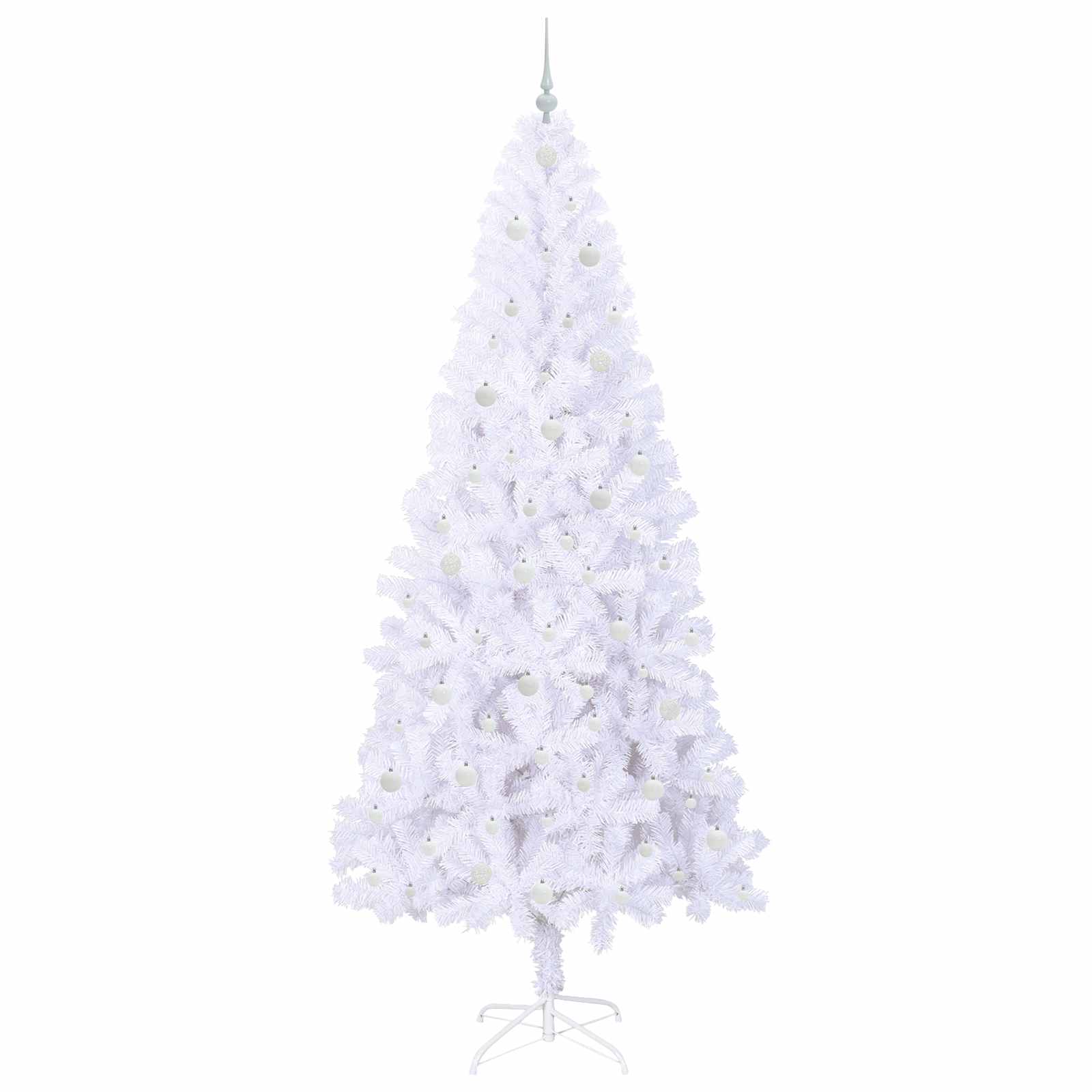 Umjetno božićno drvce s stalakom Bijelo 240 cm PVC i čelik