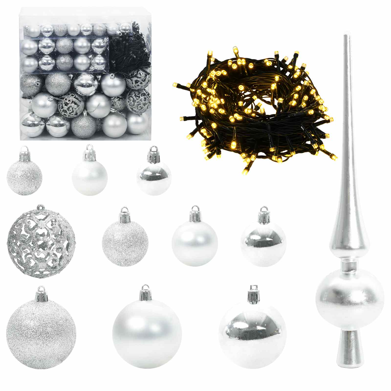 Umjetno božićno drvce s stalakom Bijelo 240 cm PVC i čelik