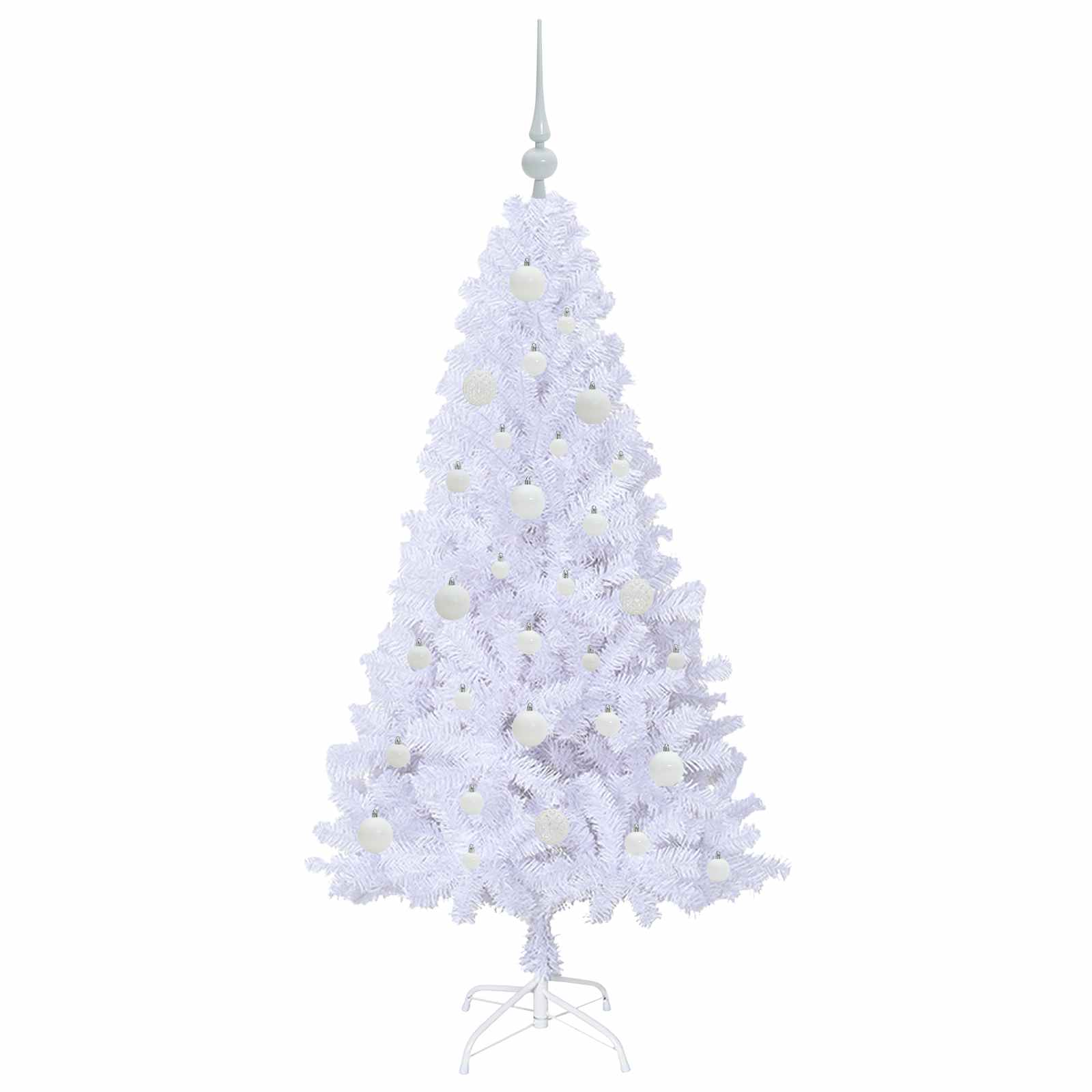 Umjetno božićno drvce s stalakom Bijelo 150 cm PVC i čelik