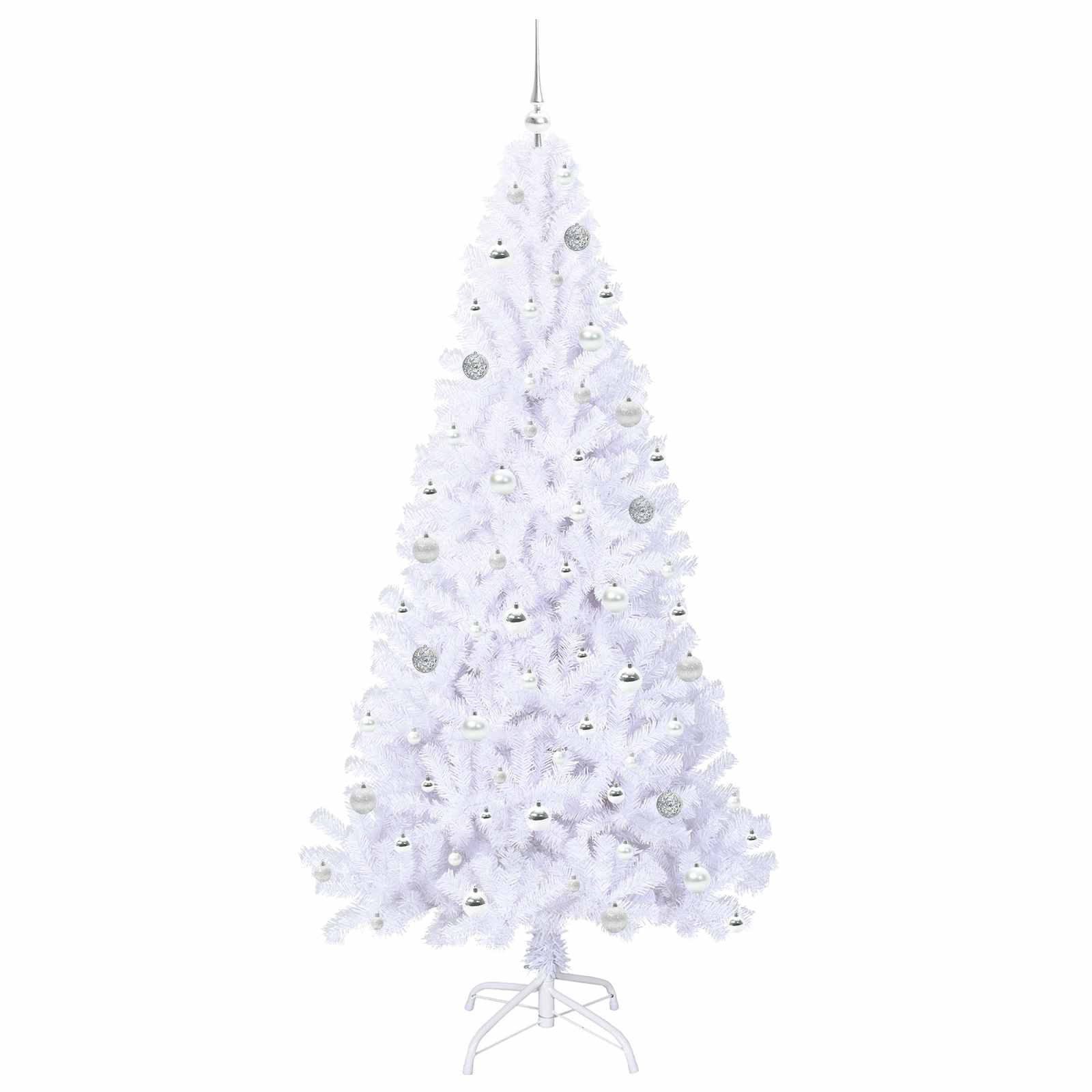 Umjetno božićno drvce s stalakom Bijelo 210 cm PVC i čelik
