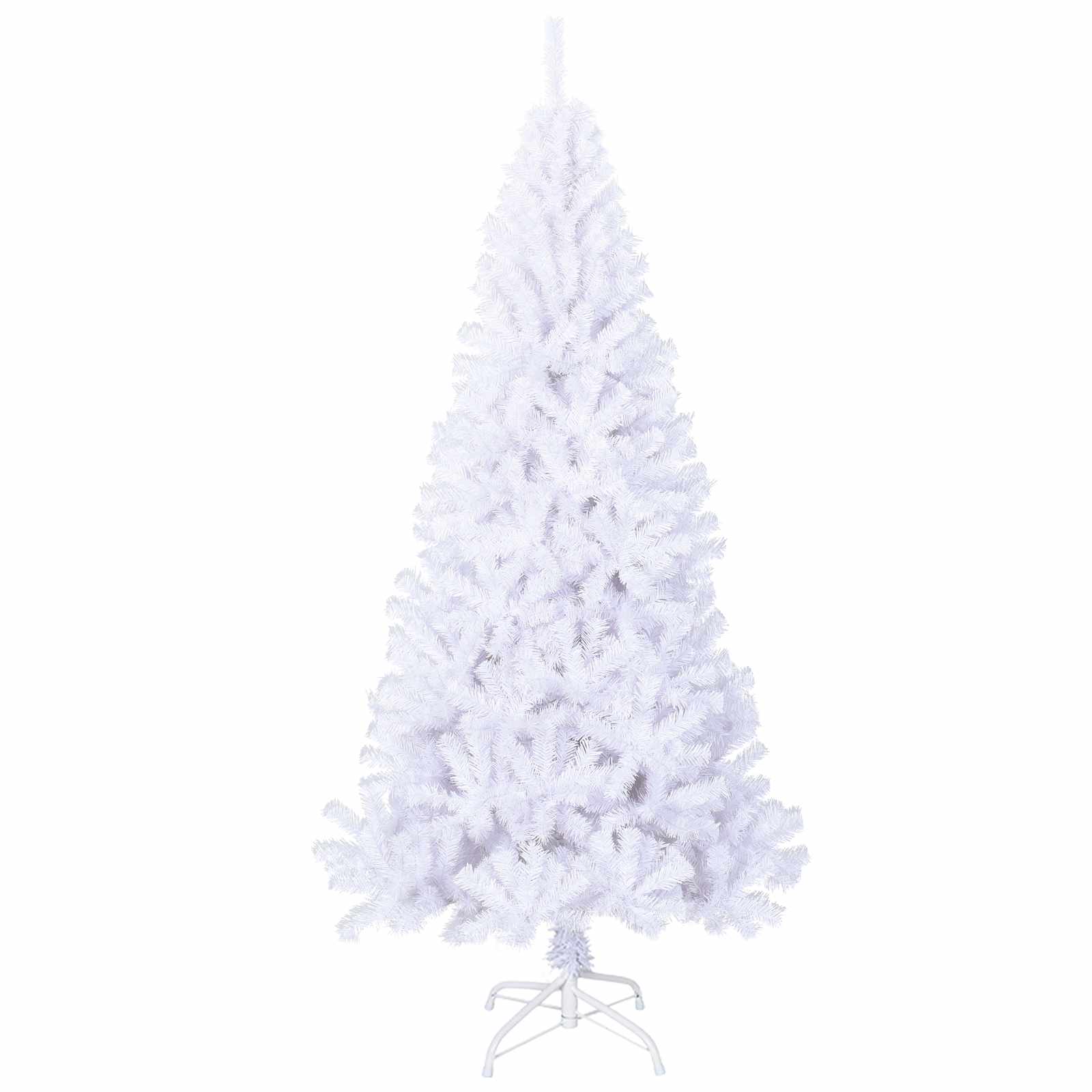 Umjetno božićno drvce s stalakom Bijelo 210 cm PVC i čelik