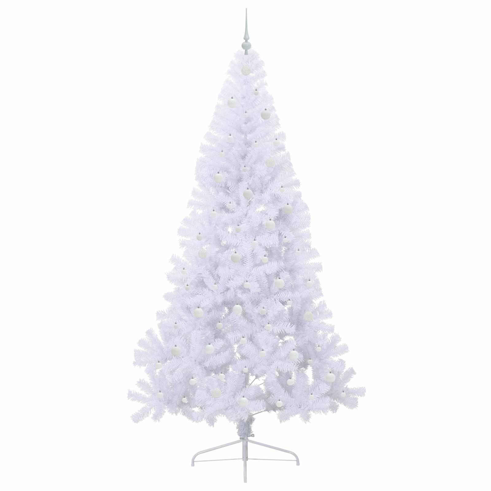 Umjetno božićno drvce s stalakom Bijelo 240 cm PVC i čelik