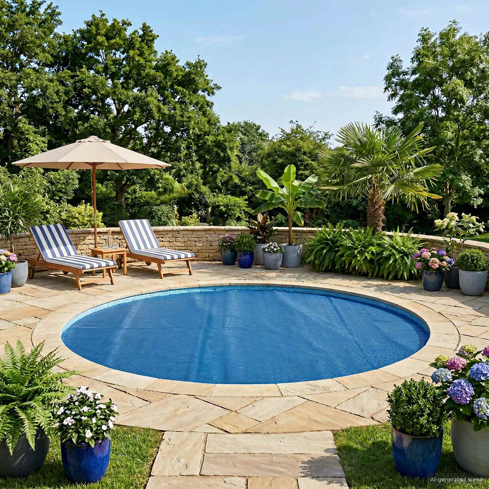 Solarna pokrivača za bazen teške kvalitete Ø 488 cm 200 μm