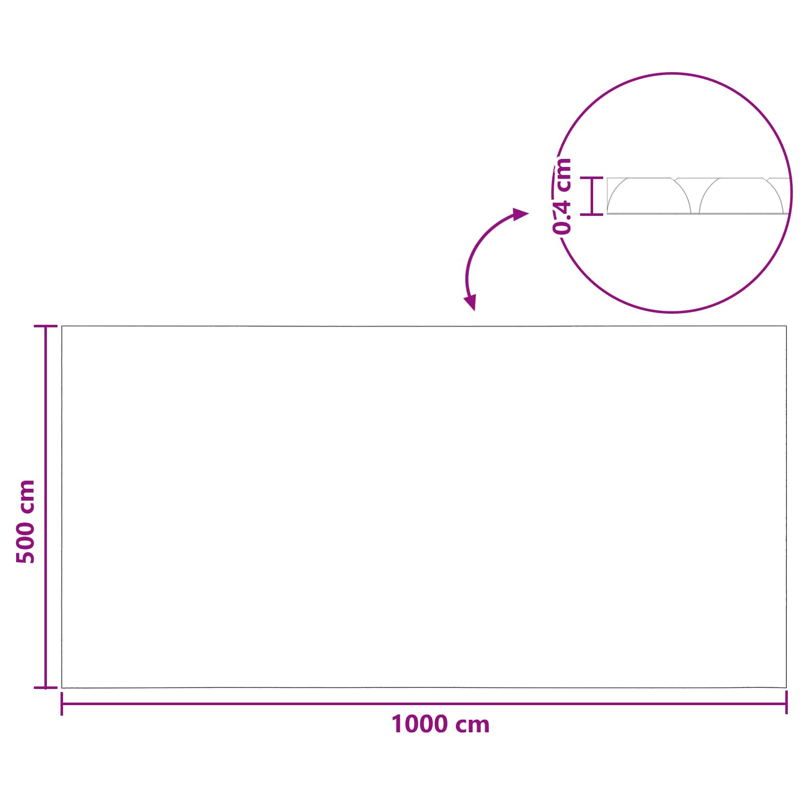 Solarna pokrivača za bazen teške kvalitete 1000 x 500 cm 200 μm