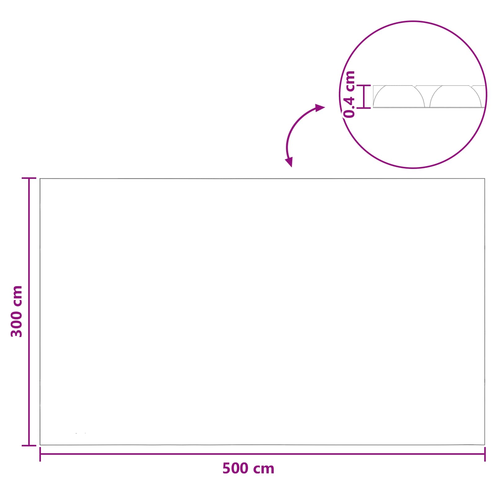 Solarna pokrivača za bazen teške kvalitete 500 x 300 cm 200 μm