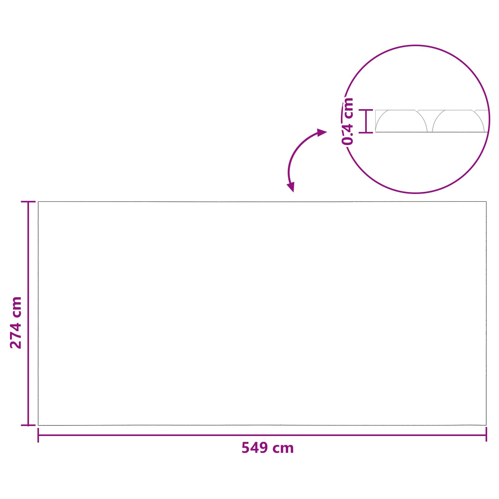 Solarna pokrivača za bazen Extra Heavy 549 x 274 cm 400 μm