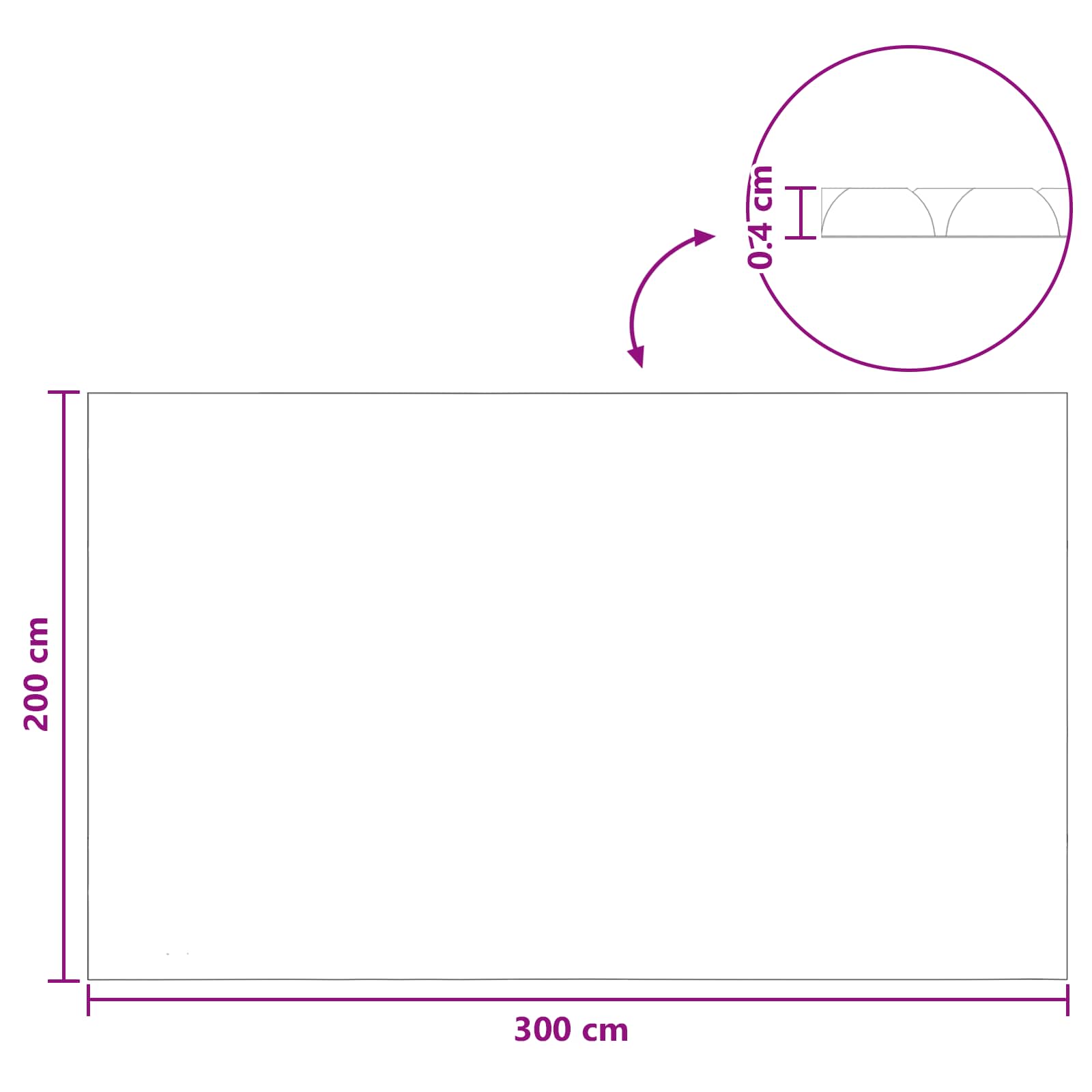 Solarna pokrivača za bazen Extra Heavy 300 x 200 cm, 400 μm