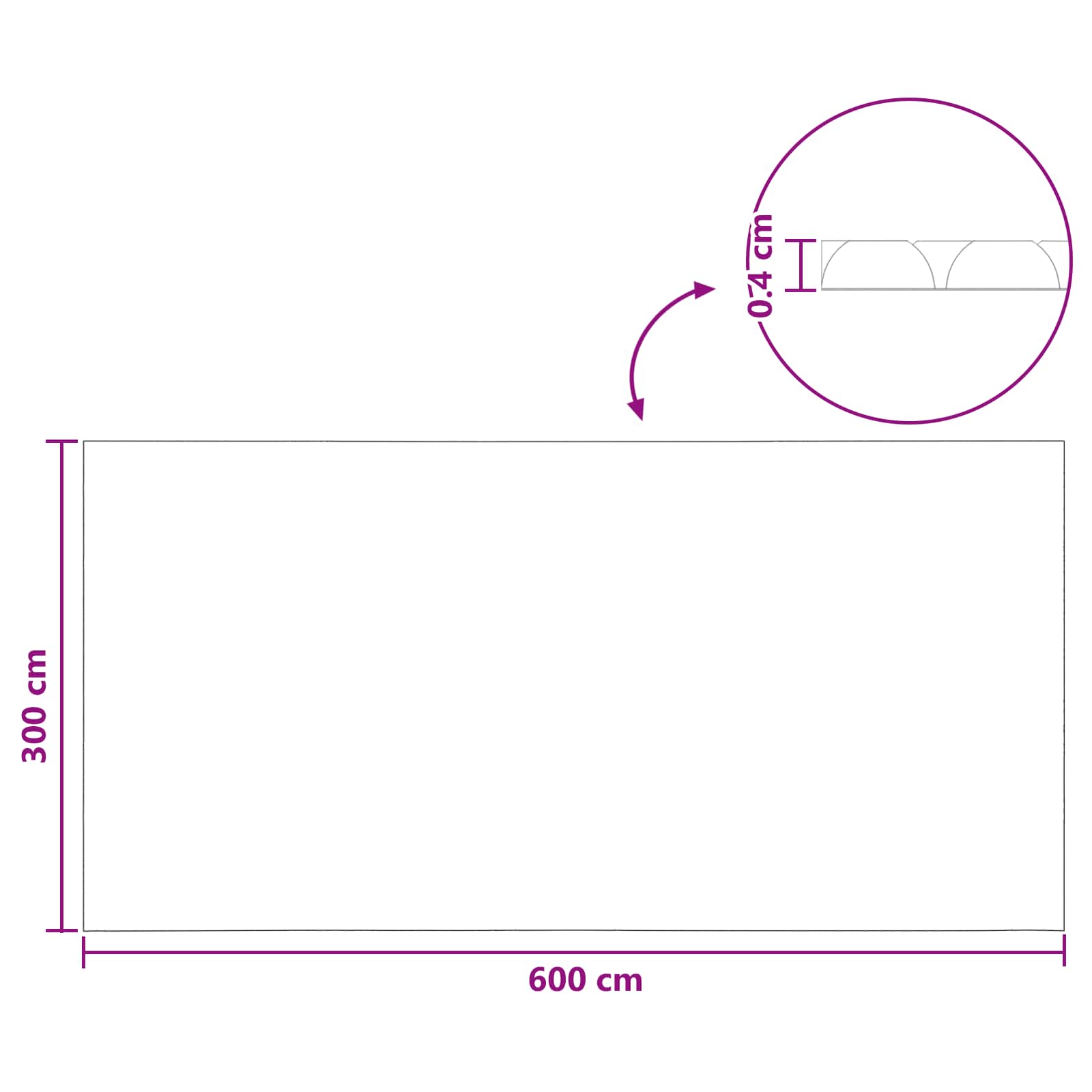 Solarna pokrivača za bazen Extra Heavy 600 x 300 cm 400 μm