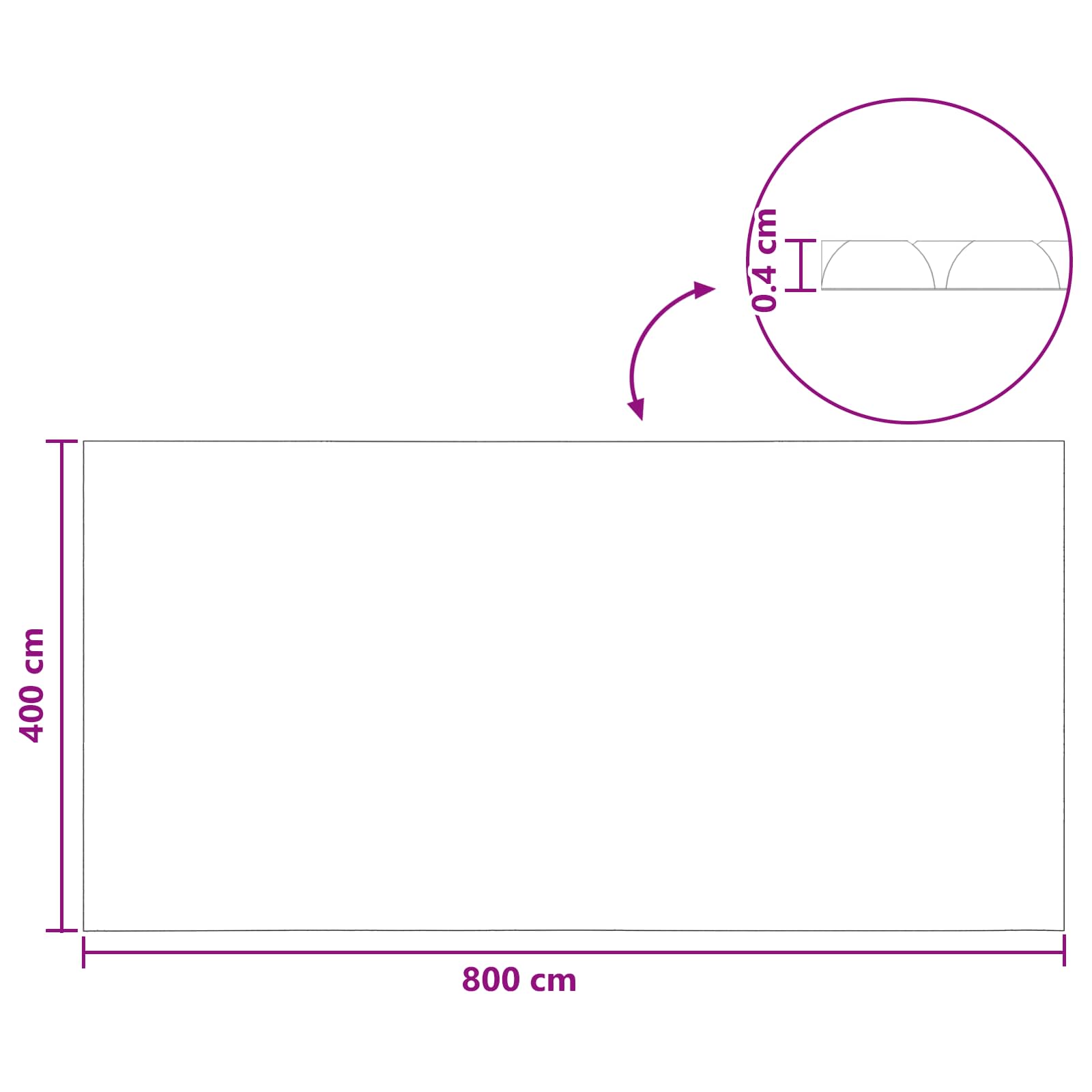 Solarna pokrivača za bazen Extra Heavy 800 x 400 cm, 400 μm