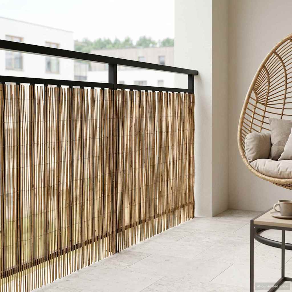 Vrtna Ograda Karbonizirano 300 x 90 cm Trska