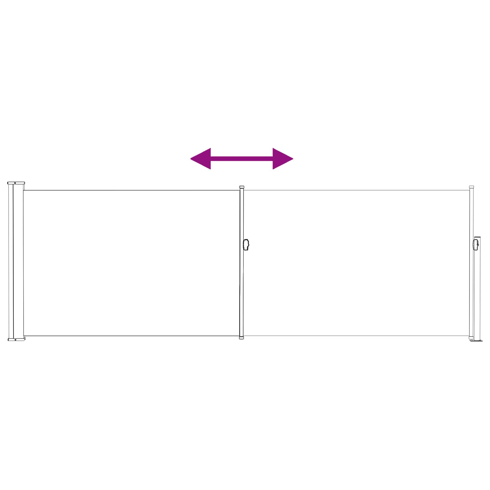 Retraktabilna bočna tende Antracit 300 x 100 cm Poliester