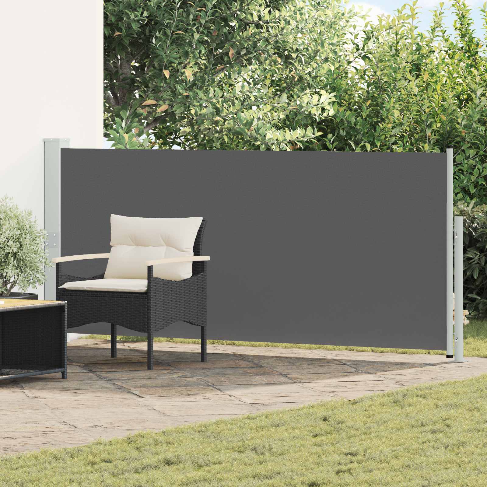 Retraktabilna bočna tende Antracit 500 x 117 cm Poliester