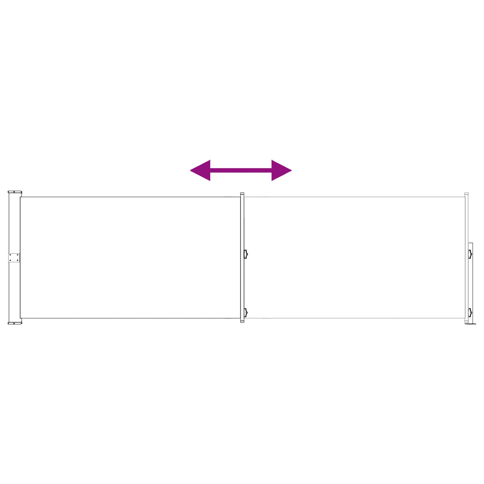 Retraktabilna bočna tende Antracit 500 x 140 cm Poliester