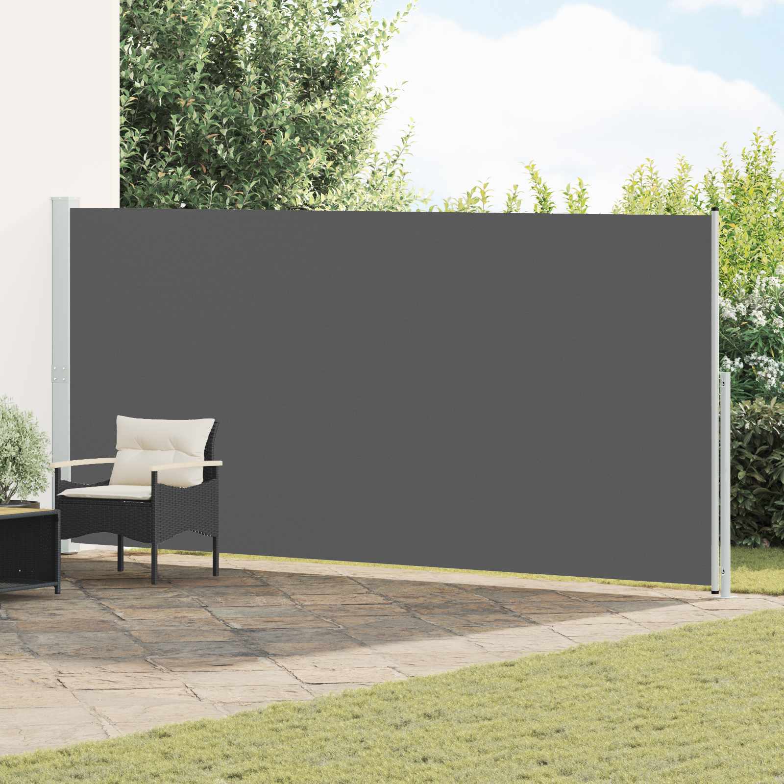 Retraktabilna bočna tende Antracit 600 x 180 cm Poliester