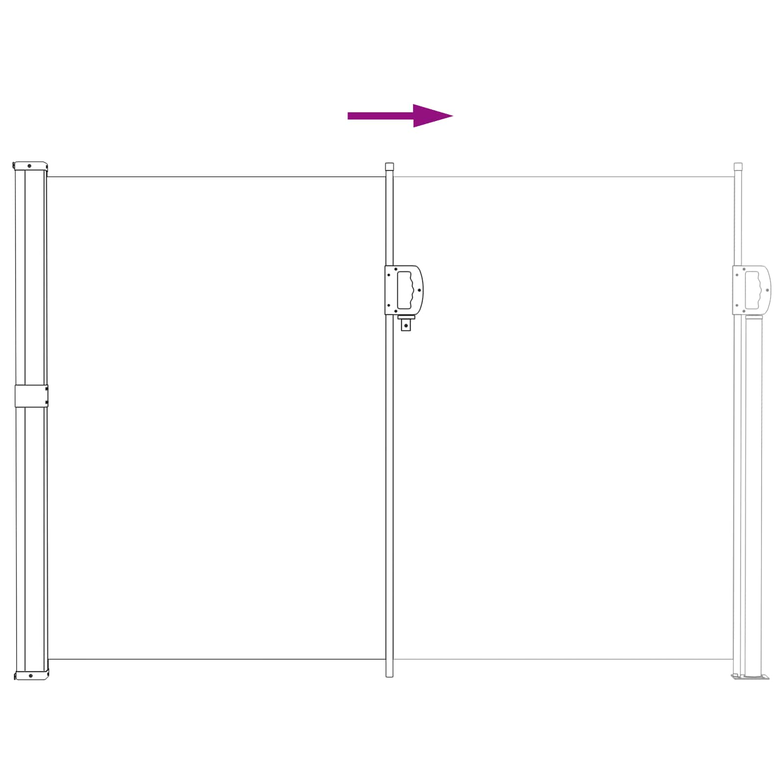 Retraktabilna bočna tende Pijesak 300 x 160 cm Poliester