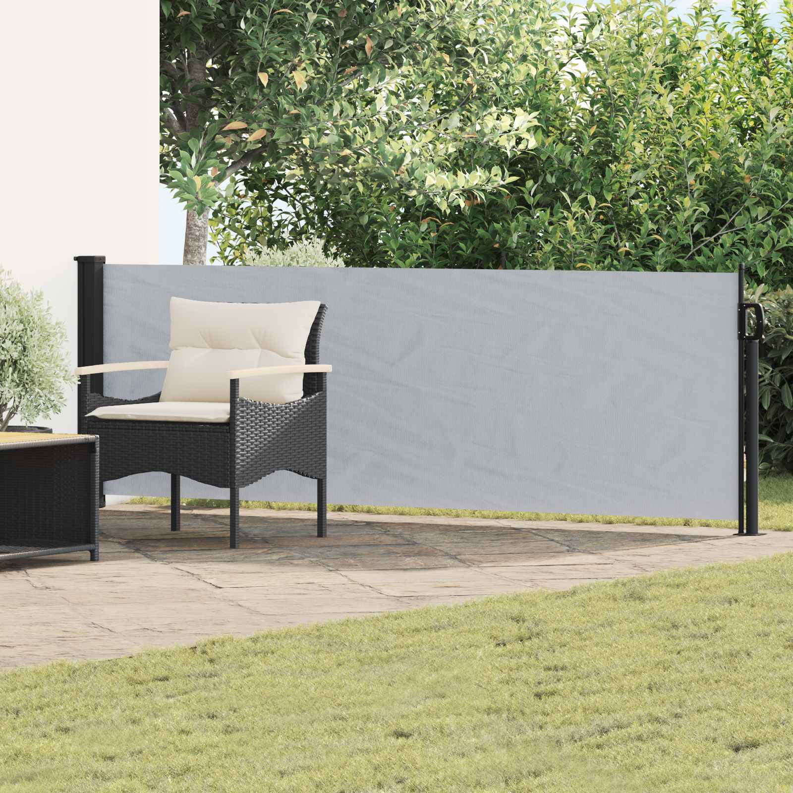 Retraktabilna bočna tende Siva 500 x 100 cm Poliester