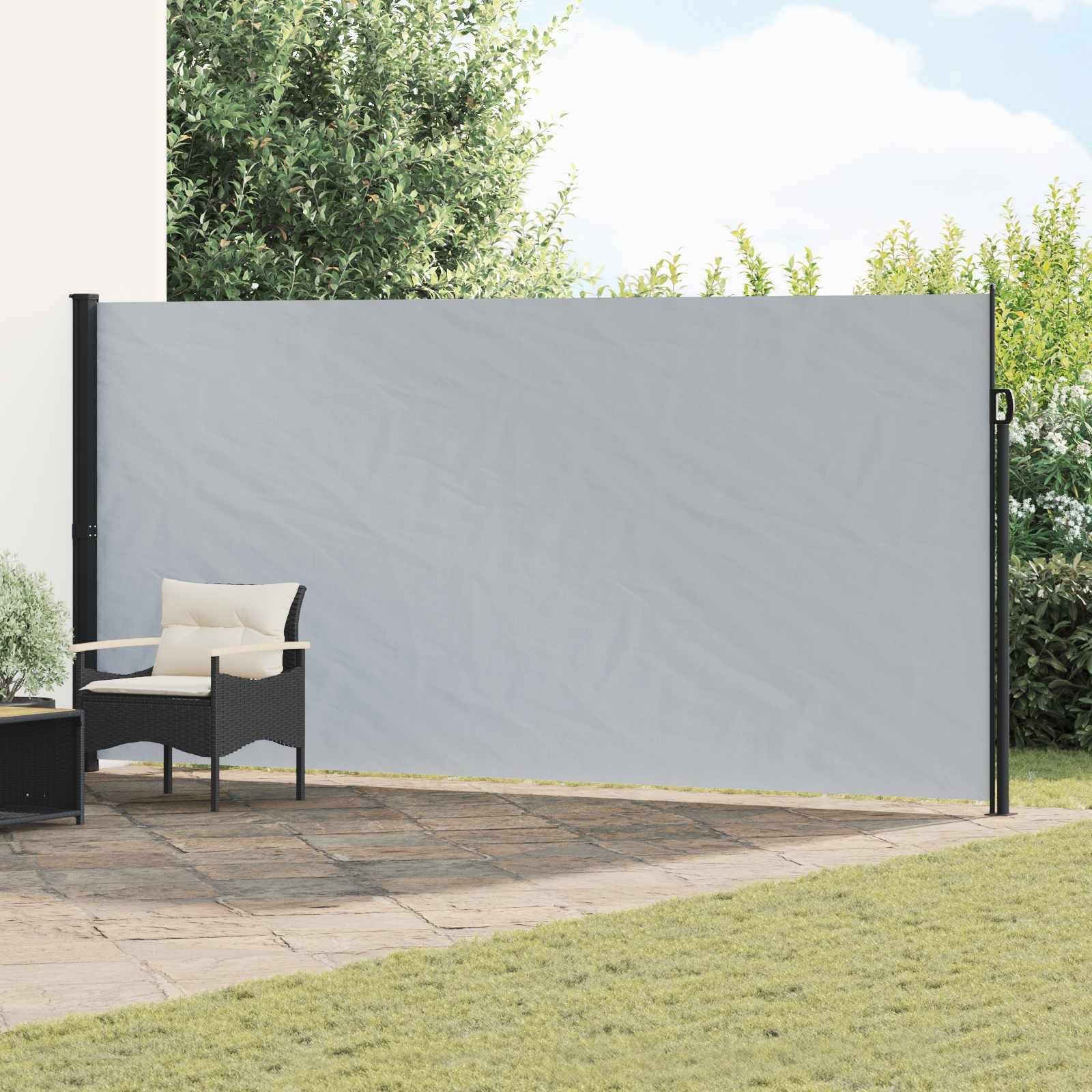 Retraktabilna bočna tende Siva 600 x 220 cm Poliester