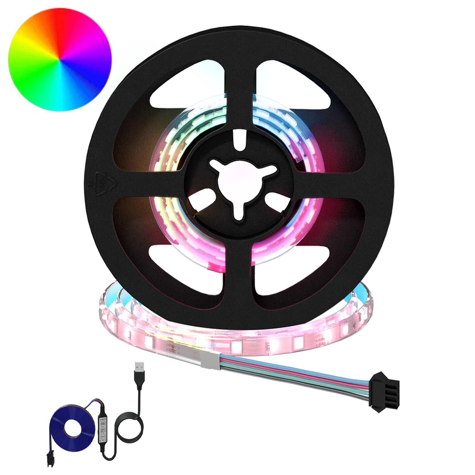 LED traka 2 pcs Crna i prozirna 350 mm Bakar i plastika