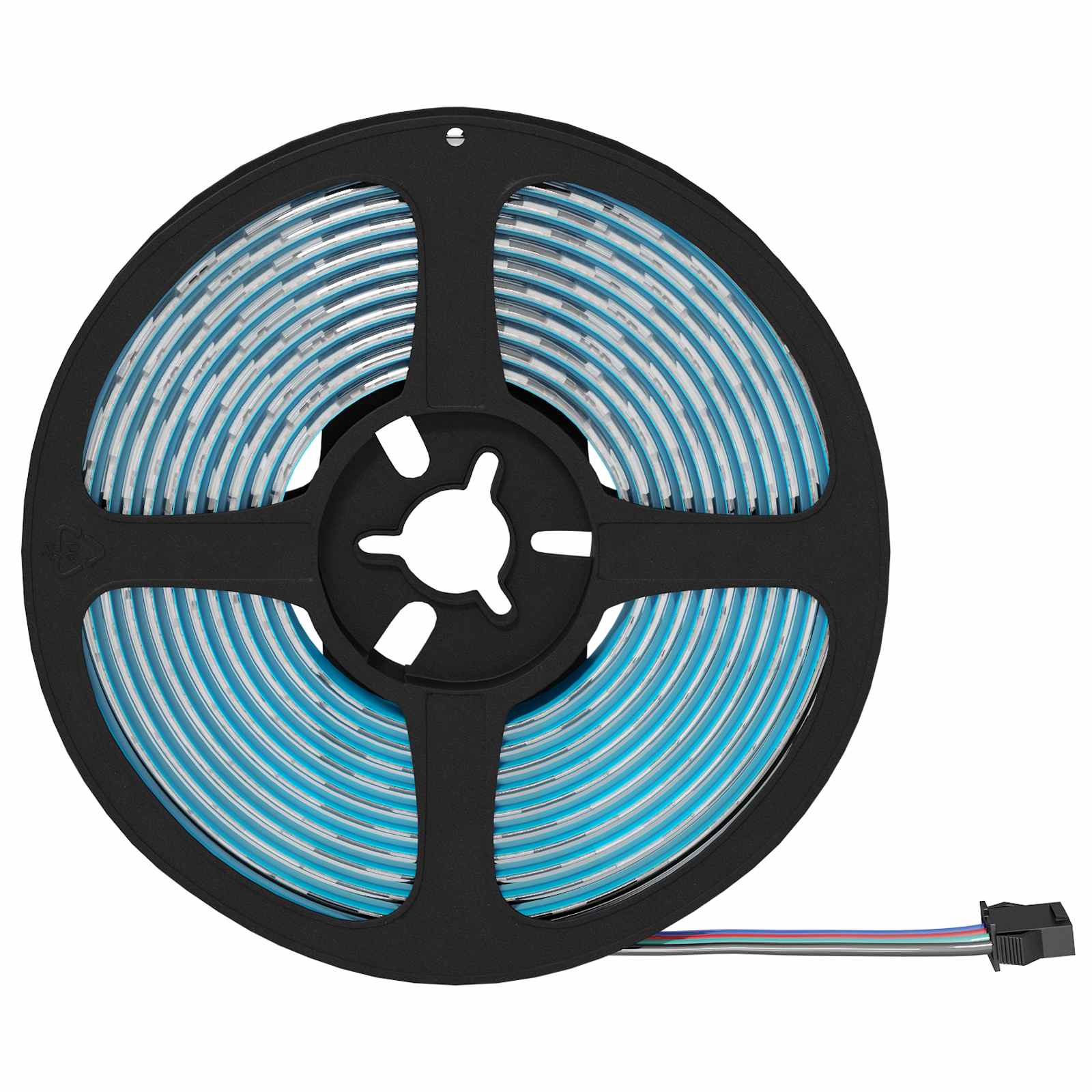 LED traka 2 pcs Crna i prozirna 2500 mm Bakar i plastika
