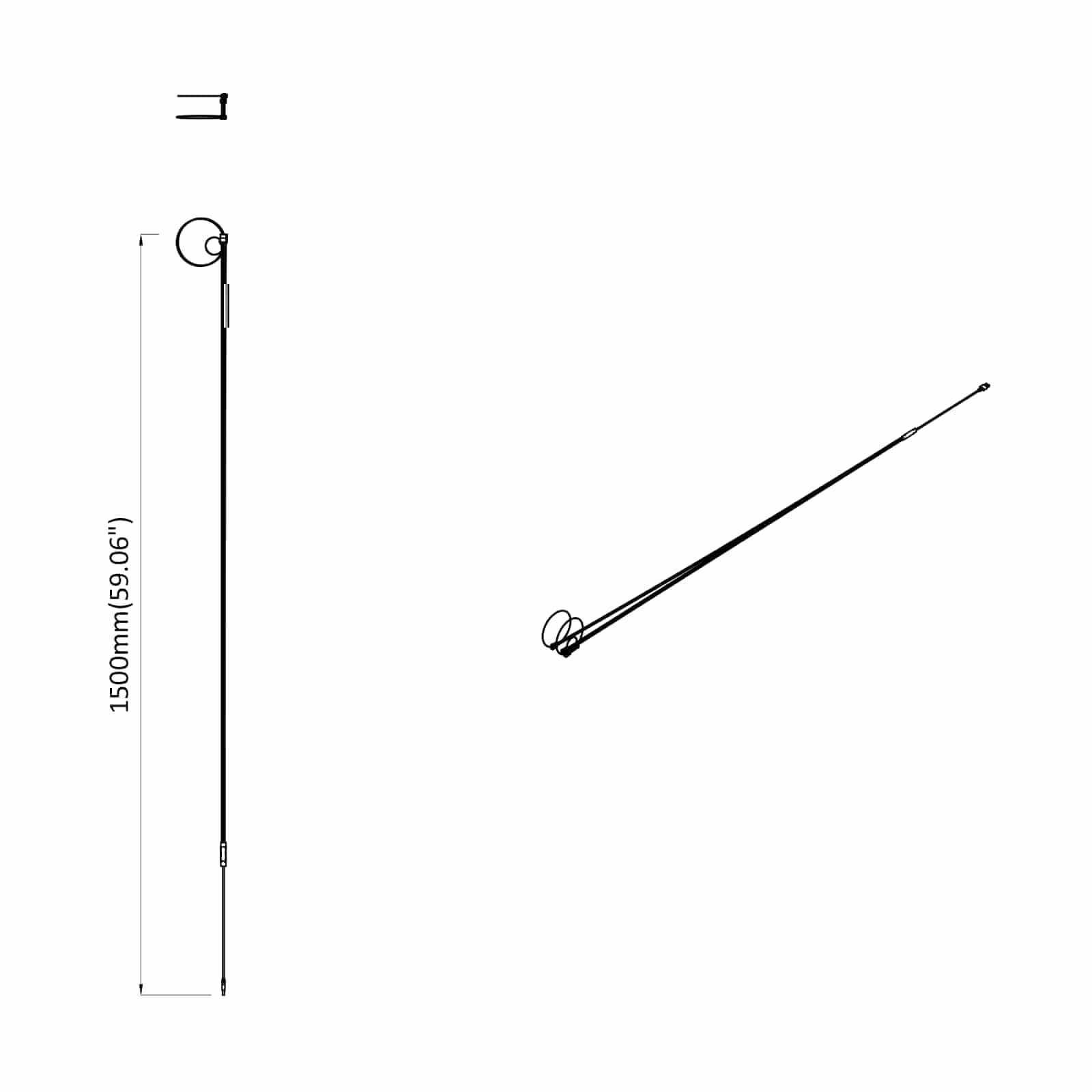 LED traka 2 pcs Crna i višenamjenska 1745 mm Bakar i plastika