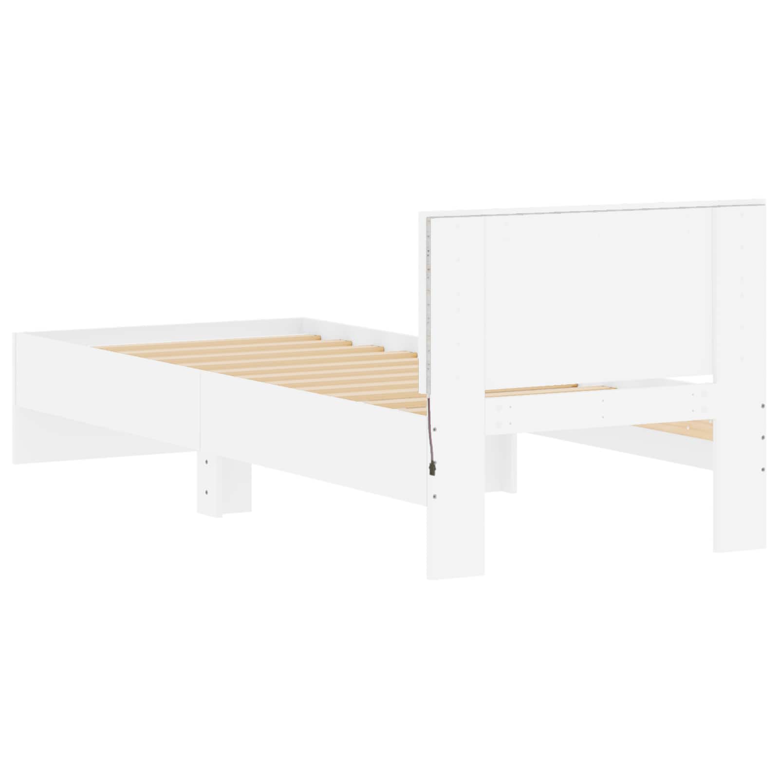 Krevetna konstrukcija s LED svjetlom Bijela 80 x 200 cm