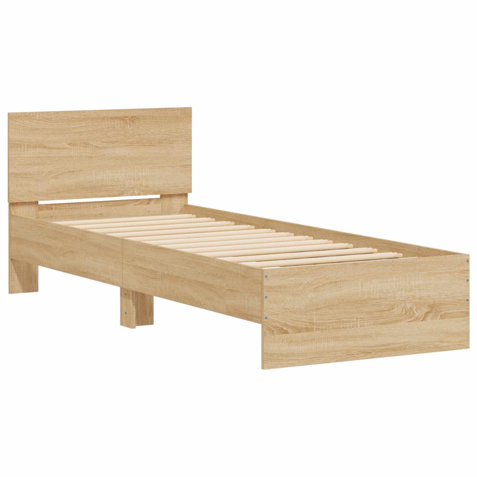 Krevetna konstrukcija s LED svjetlom Hrast sonoma 80 x 200 cm