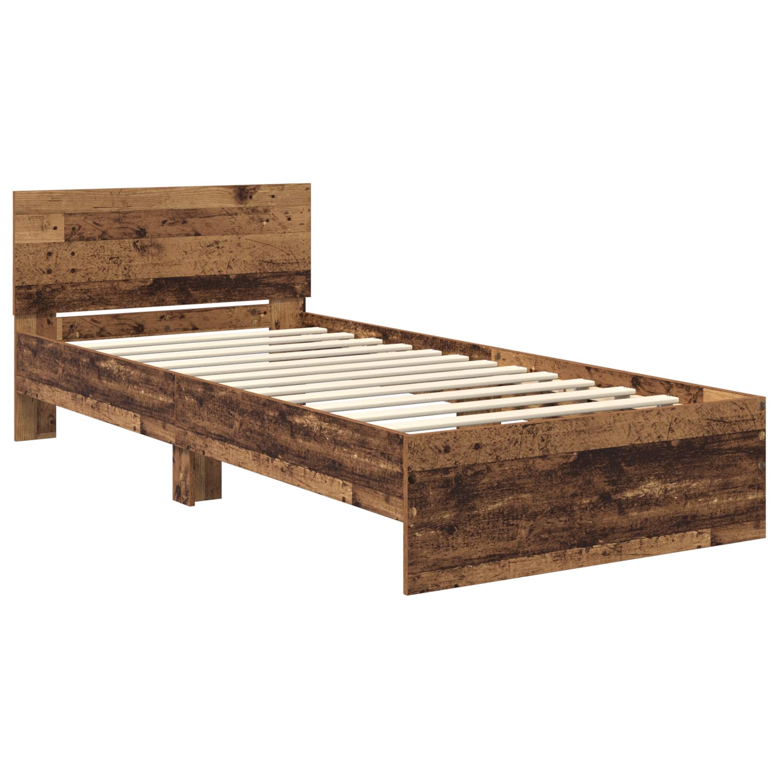 Krevetna konstrukcija s LED svjetlom Staro drvo 80 x 200 cm