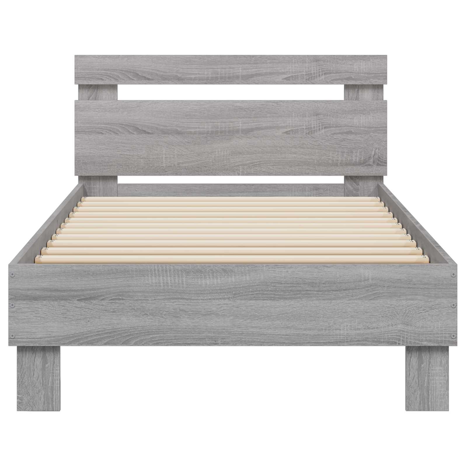 Krevetna konstrukcija s LED svjetlom Siva Sonoma 80 x 200 cm