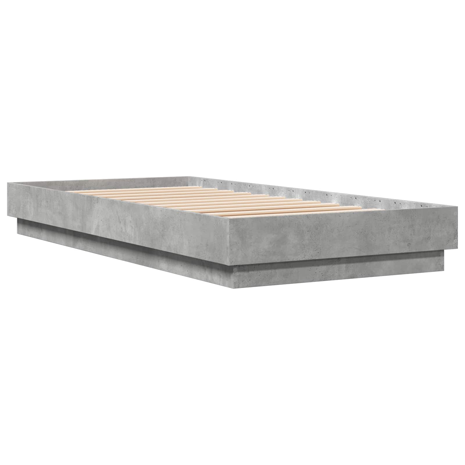 Krevetna konstrukcija s LED svjetlom Betonska siva 80 x 200 cm