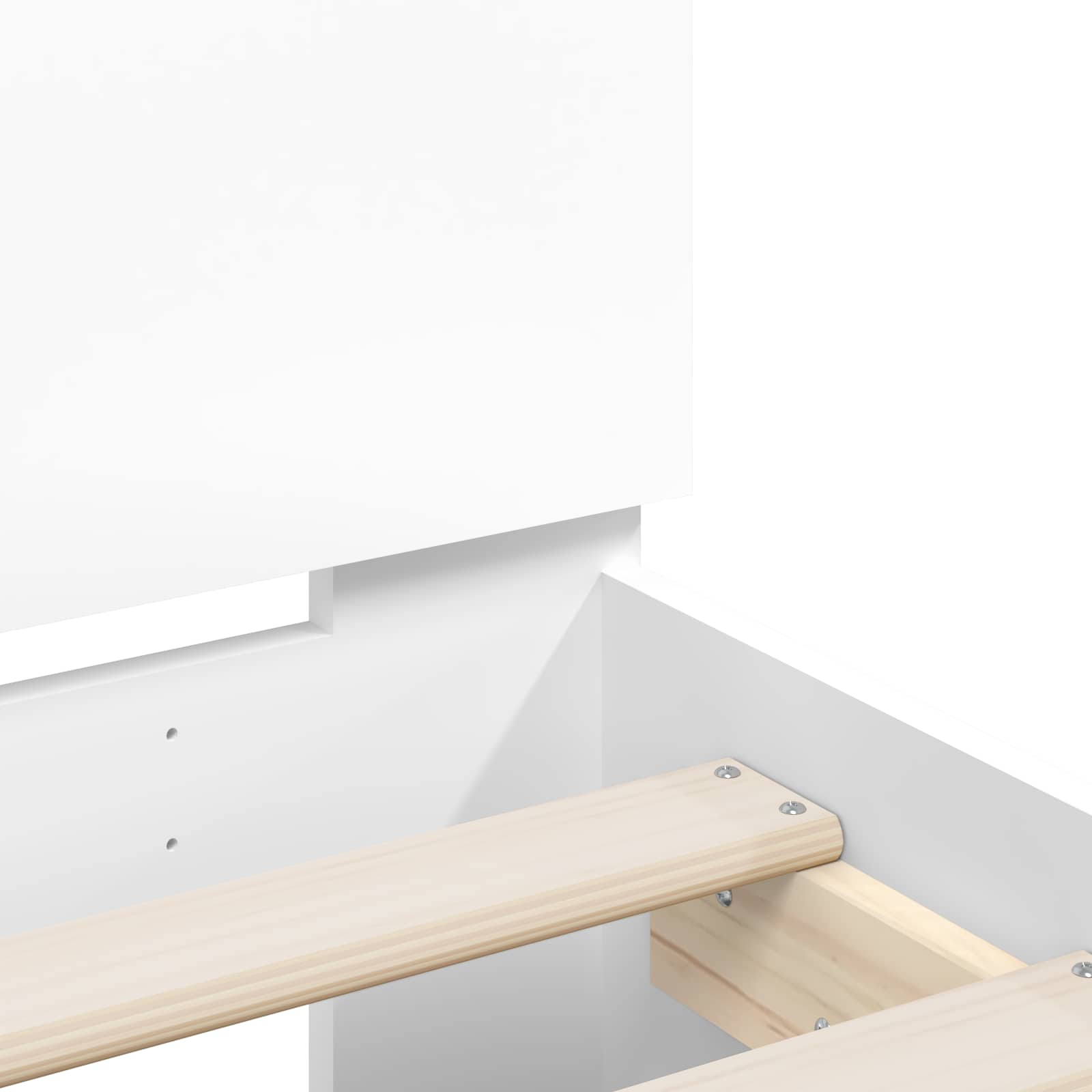 Okvir kreveta s uzglavljem Bijela 80 x 200 cm Konstruirano drvo