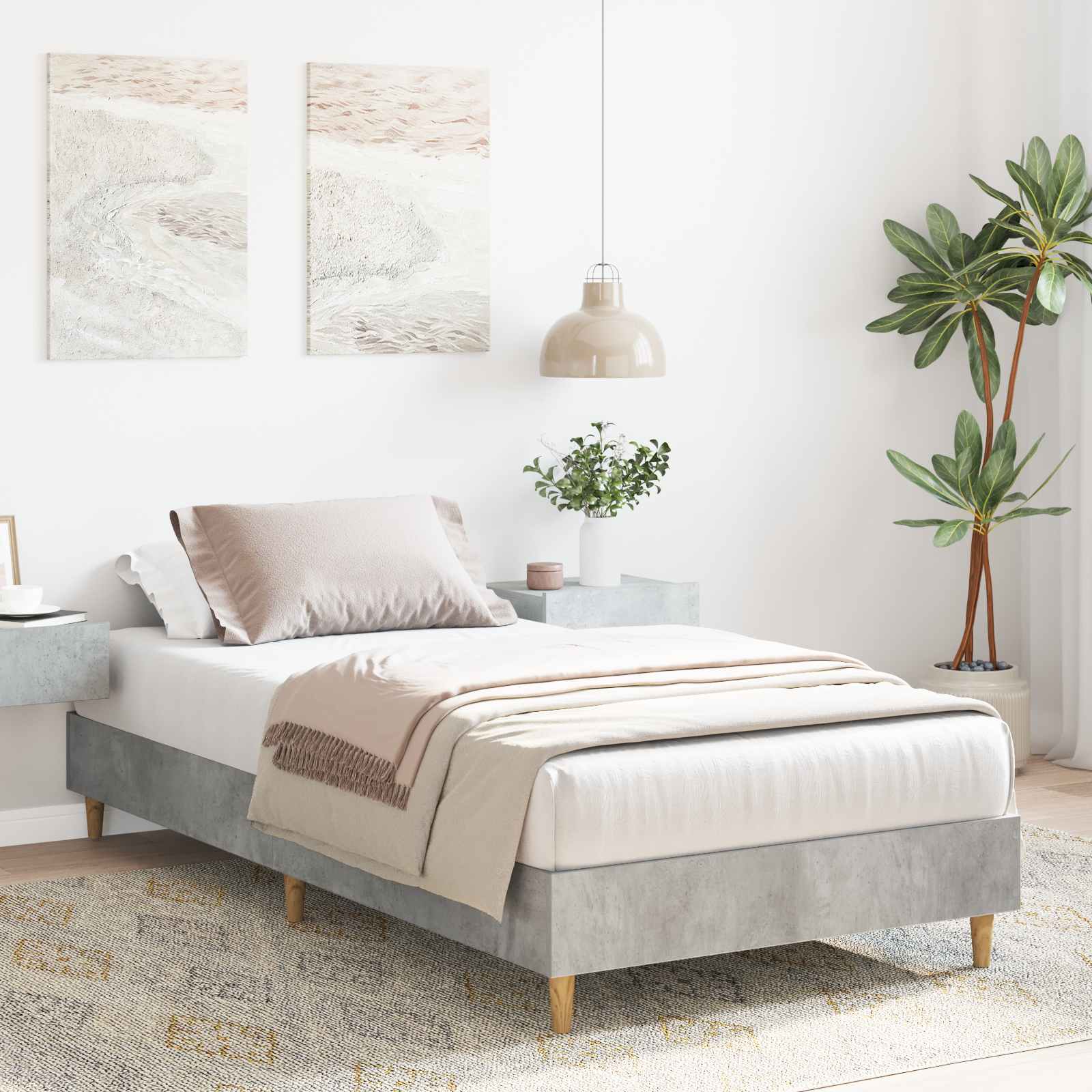 Krevetna konstrukcija Betonska siva 80 x 200 cm