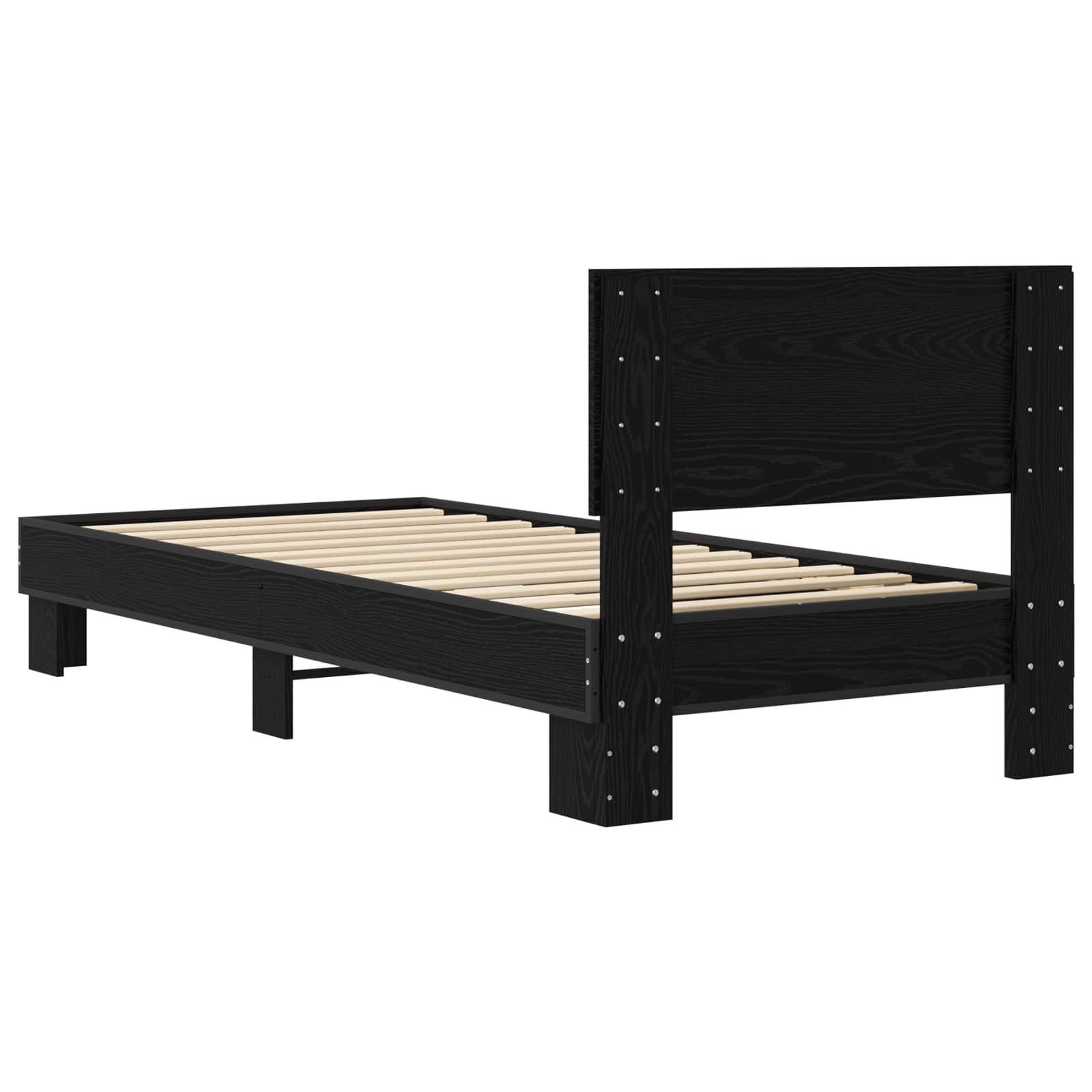 Okvir kreveta s uzglavljem Crni hrast 80 x 200 cm