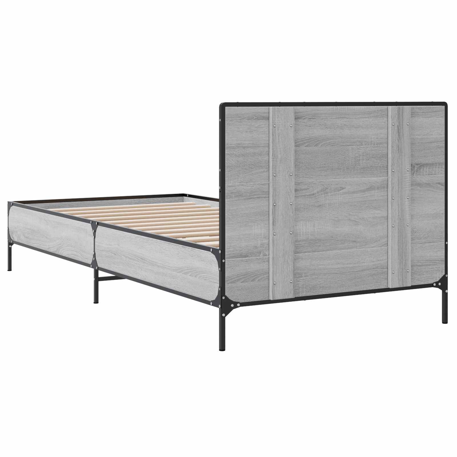 Okvir kreveta s uzglavljem Siva Sonoma 80 x 200 cm