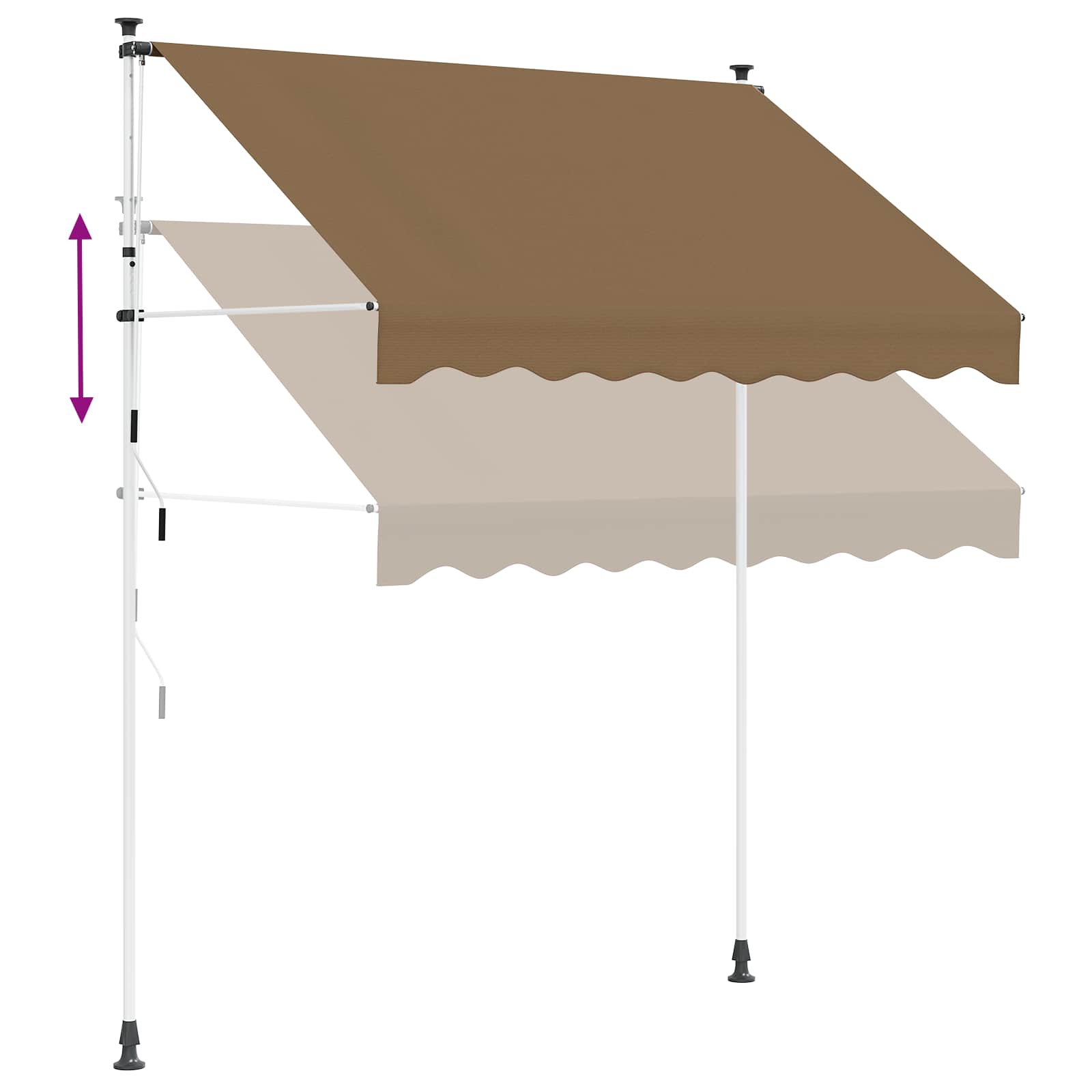 Ručno sklopiva tenda Bež 300 cm