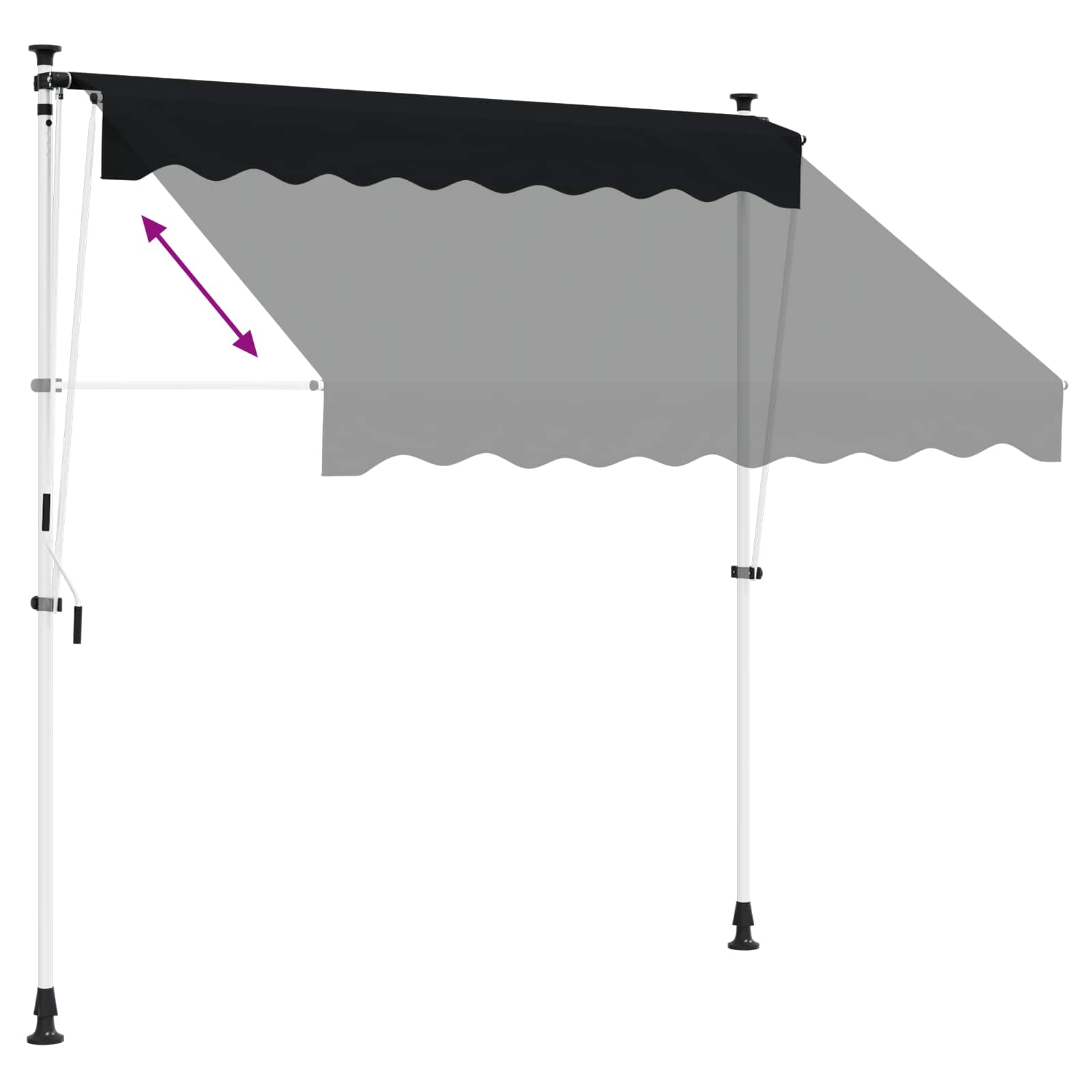 Ručno sklopiva tenda Crna 100 cm