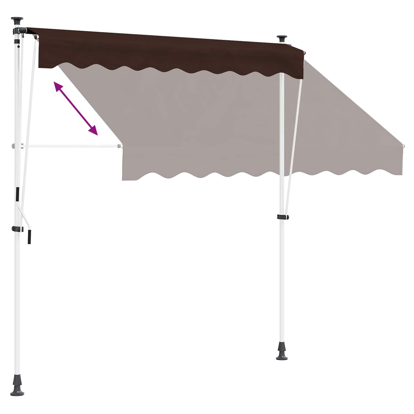Ručno sklopiva tenda Smeđa 300 cm