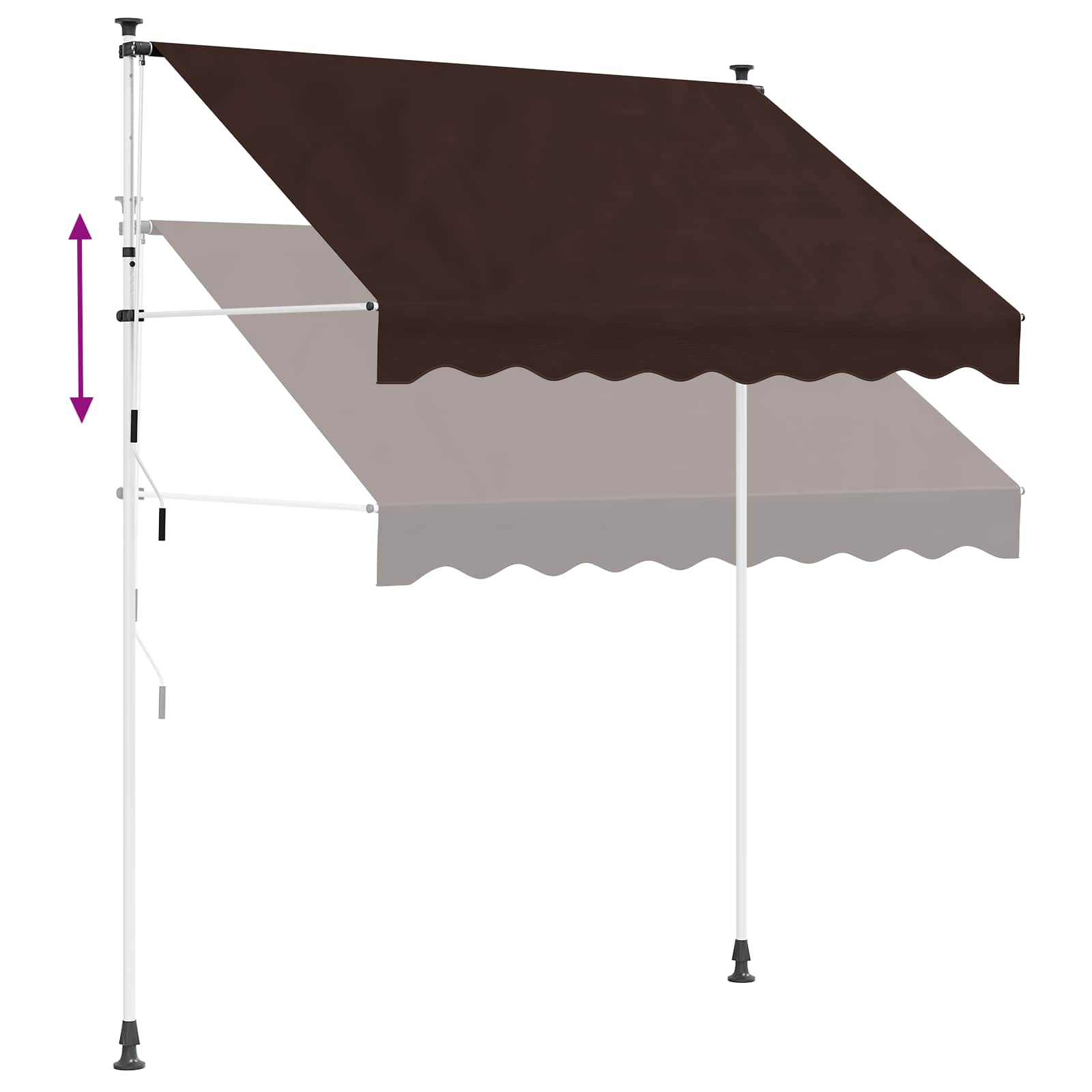 Ručno sklopiva tenda Smeđa 350 cm
