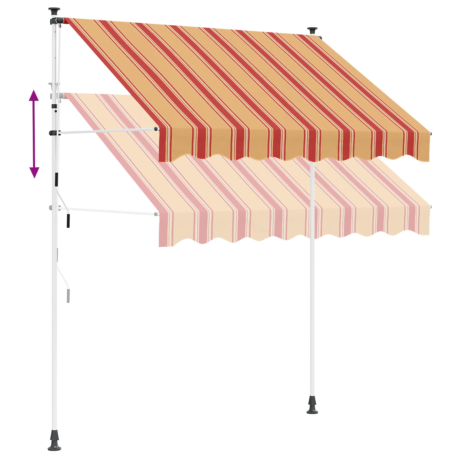 Ručno sklopiva tenda Šareni 150 x 115 x 300 cm