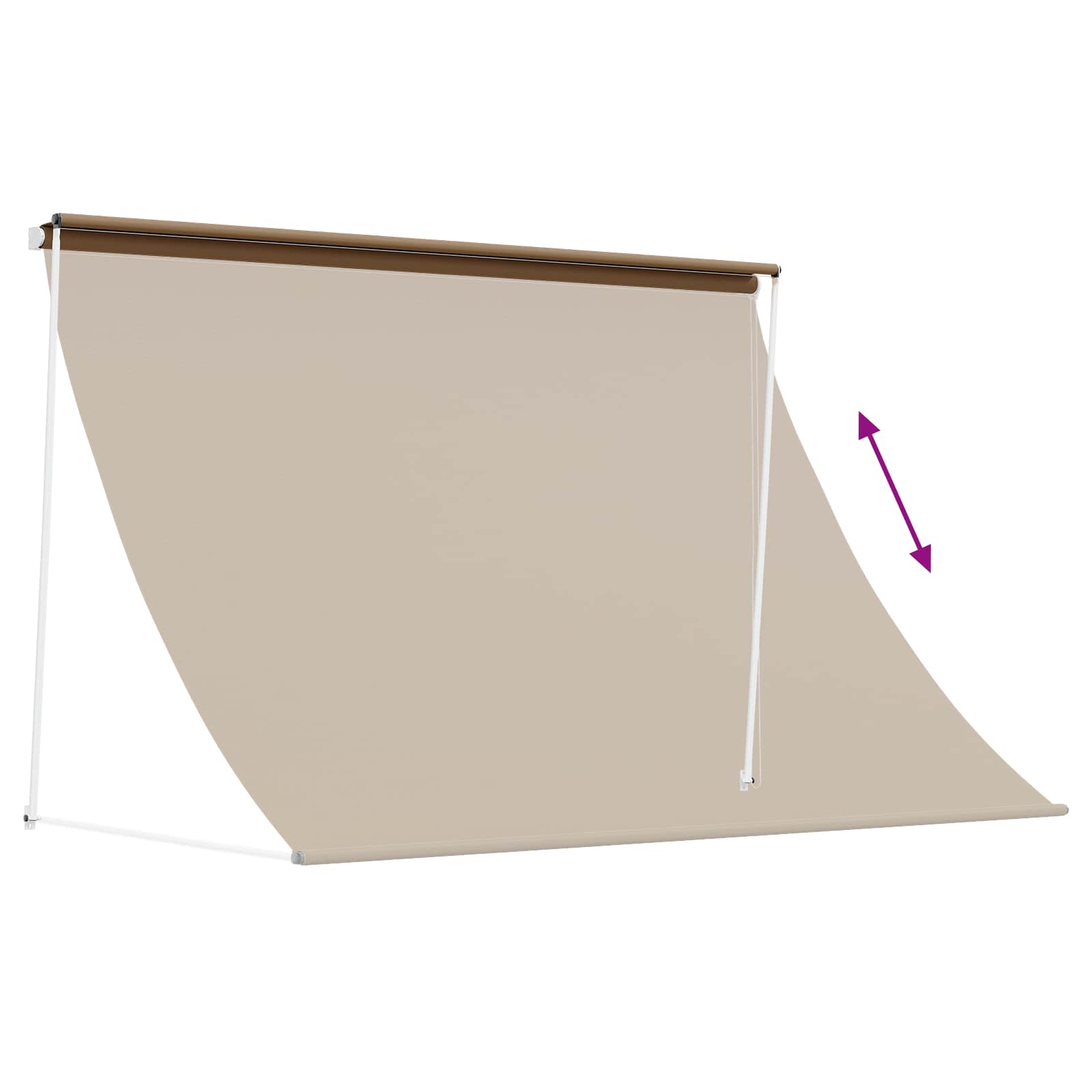 Nadstrešnica Bež 100 x 150 cm 180 g / m² poliester s PU premazom