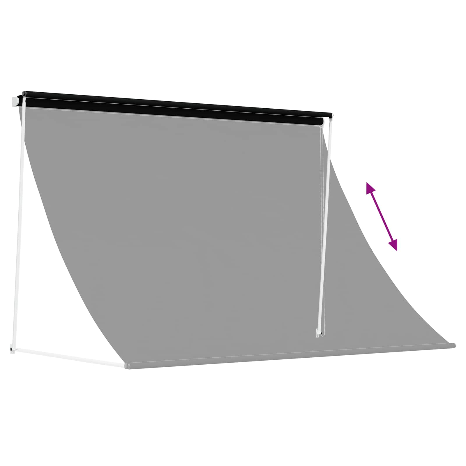 Nadstrešnica Crna 150 x 150 cm 180 g / m² poliester s PU premazom