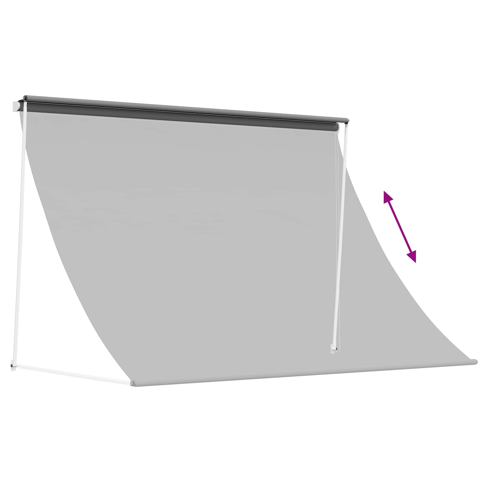 Nadstrešnica Svjetlosiva 150 x 150 cm