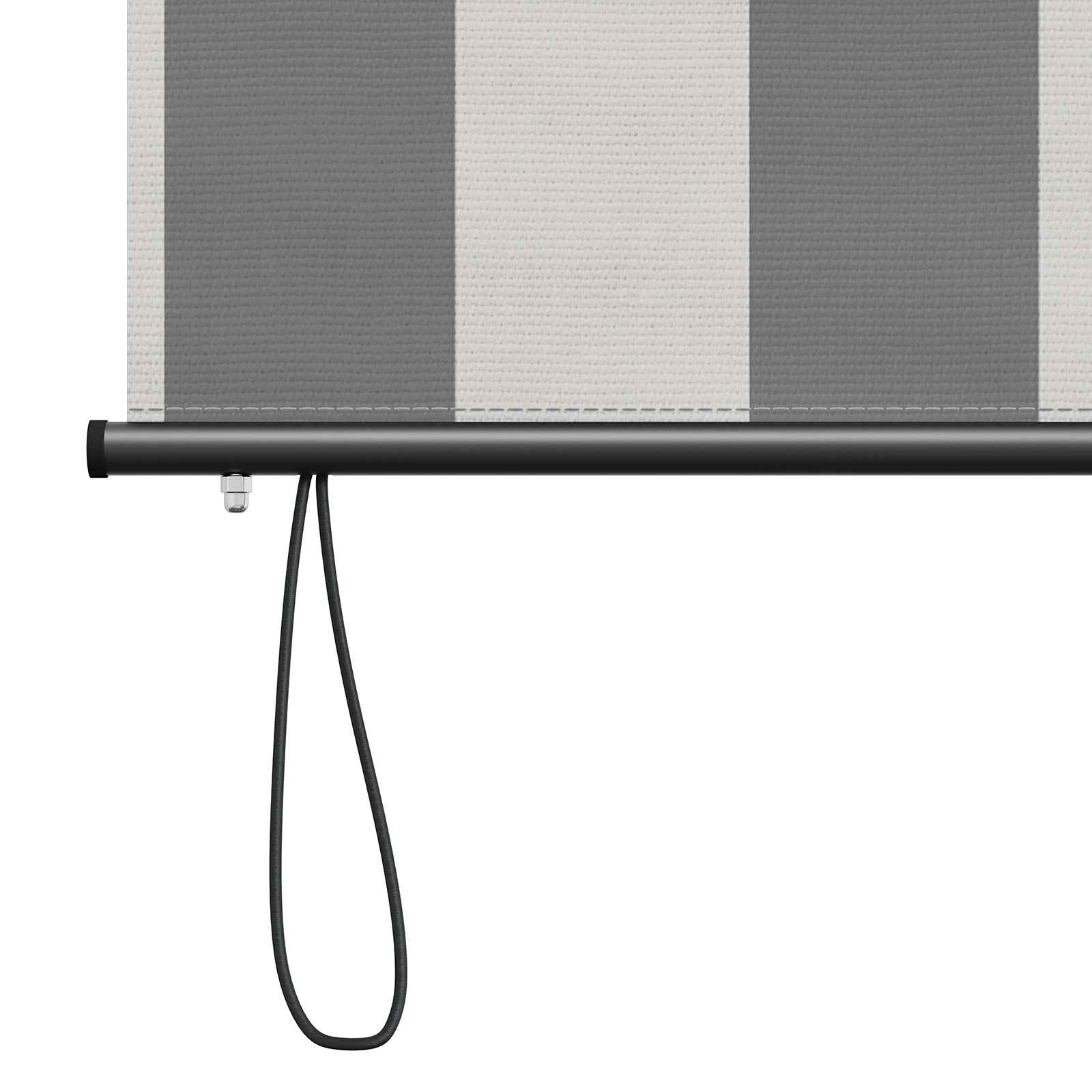 Rolo zavjesa Antracit i bijelo 120 x 250 cm Tkanina i aluminij