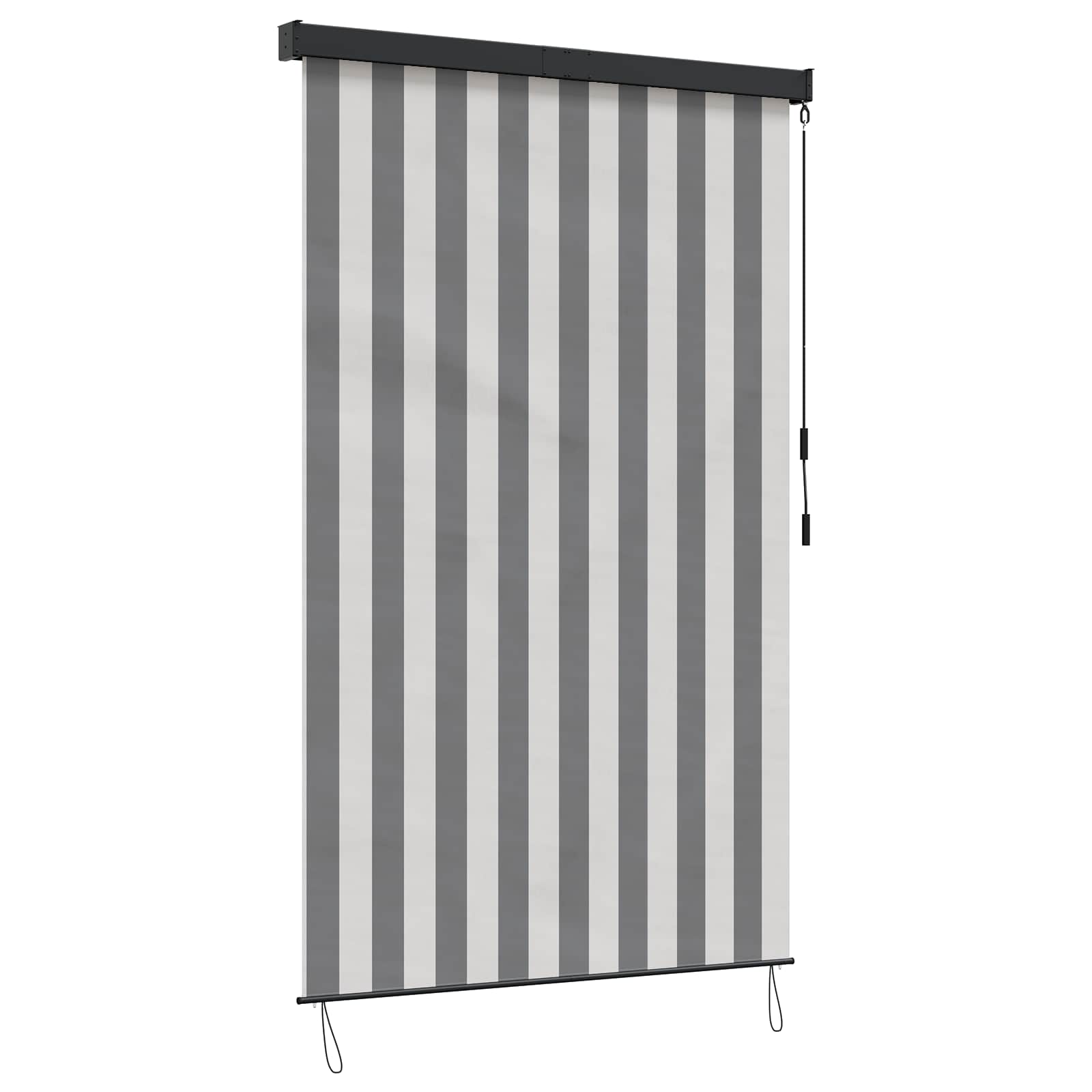Rolo zavjesa Antracit i bijelo 140 x 250 cm Tkanina i aluminij