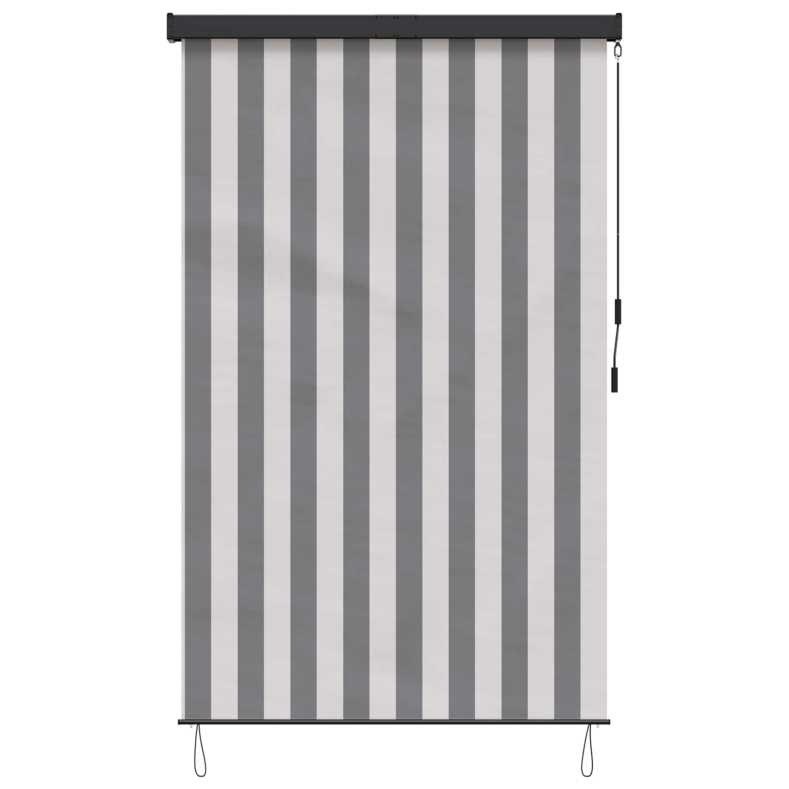 Rolo zavjesa Antracit i bijelo 160 x 250 cm Tkanina i aluminij