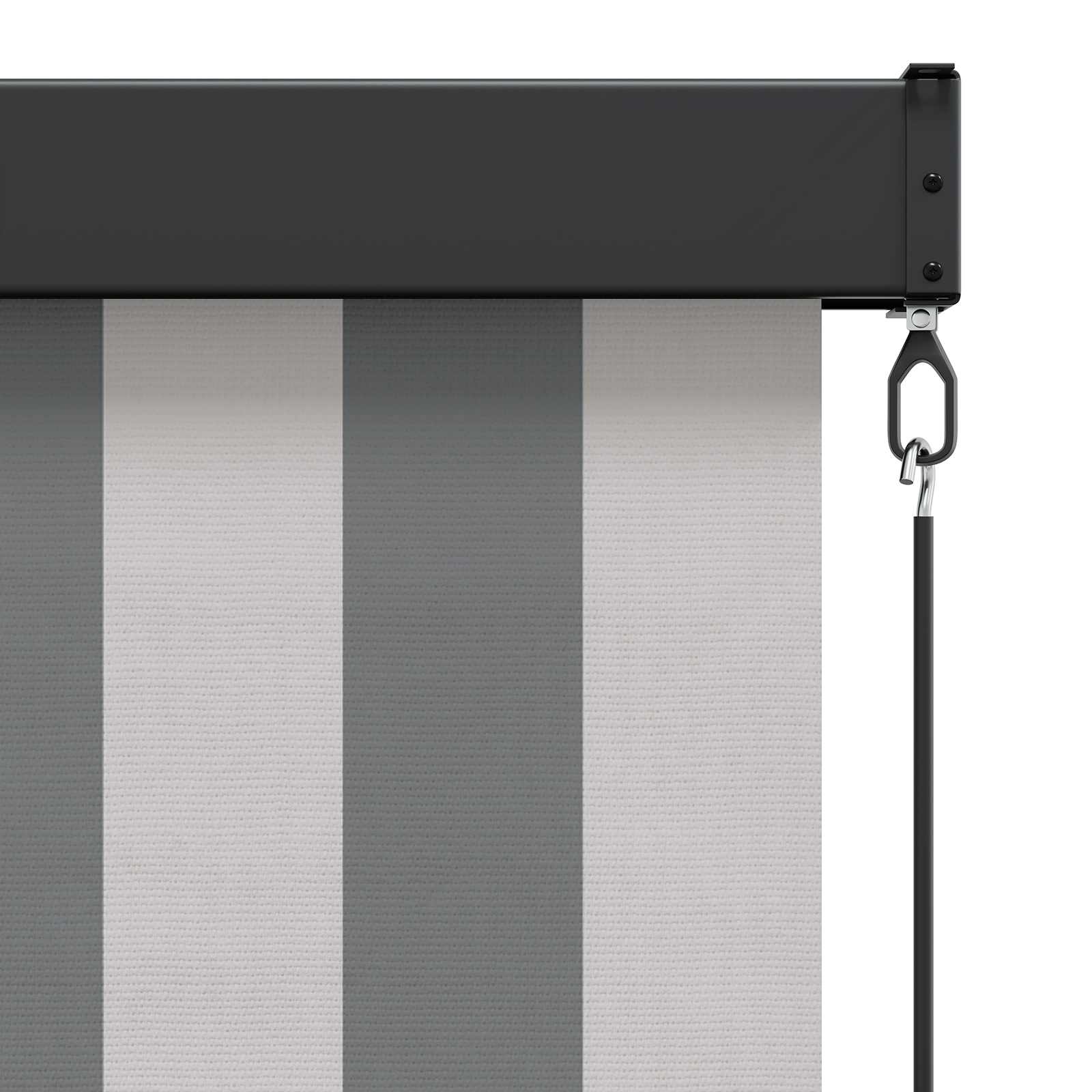 Rolo zavjesa Antracit i bijelo 180 x 250 cm Tkanina i aluminij