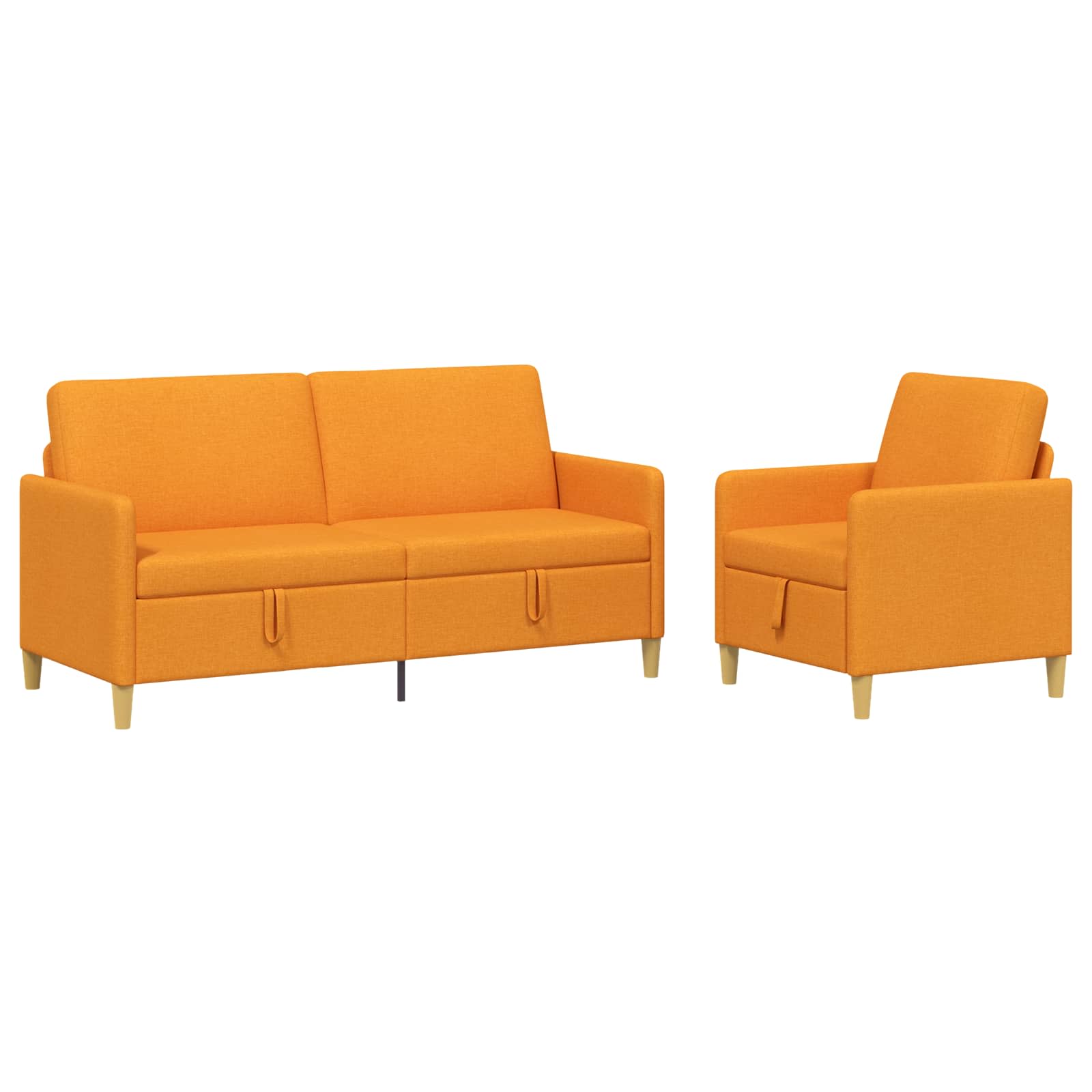 Set sofe s pohranom 2 pcs Tamno žuta Poliester